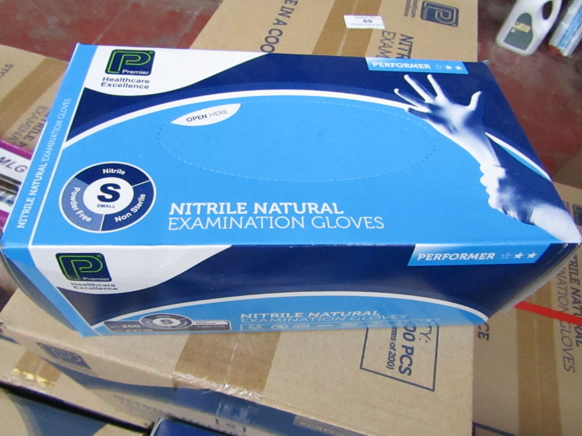 10x Boxes of 200 Nitrile Examination Gloves (2000 gloves in total), new size small