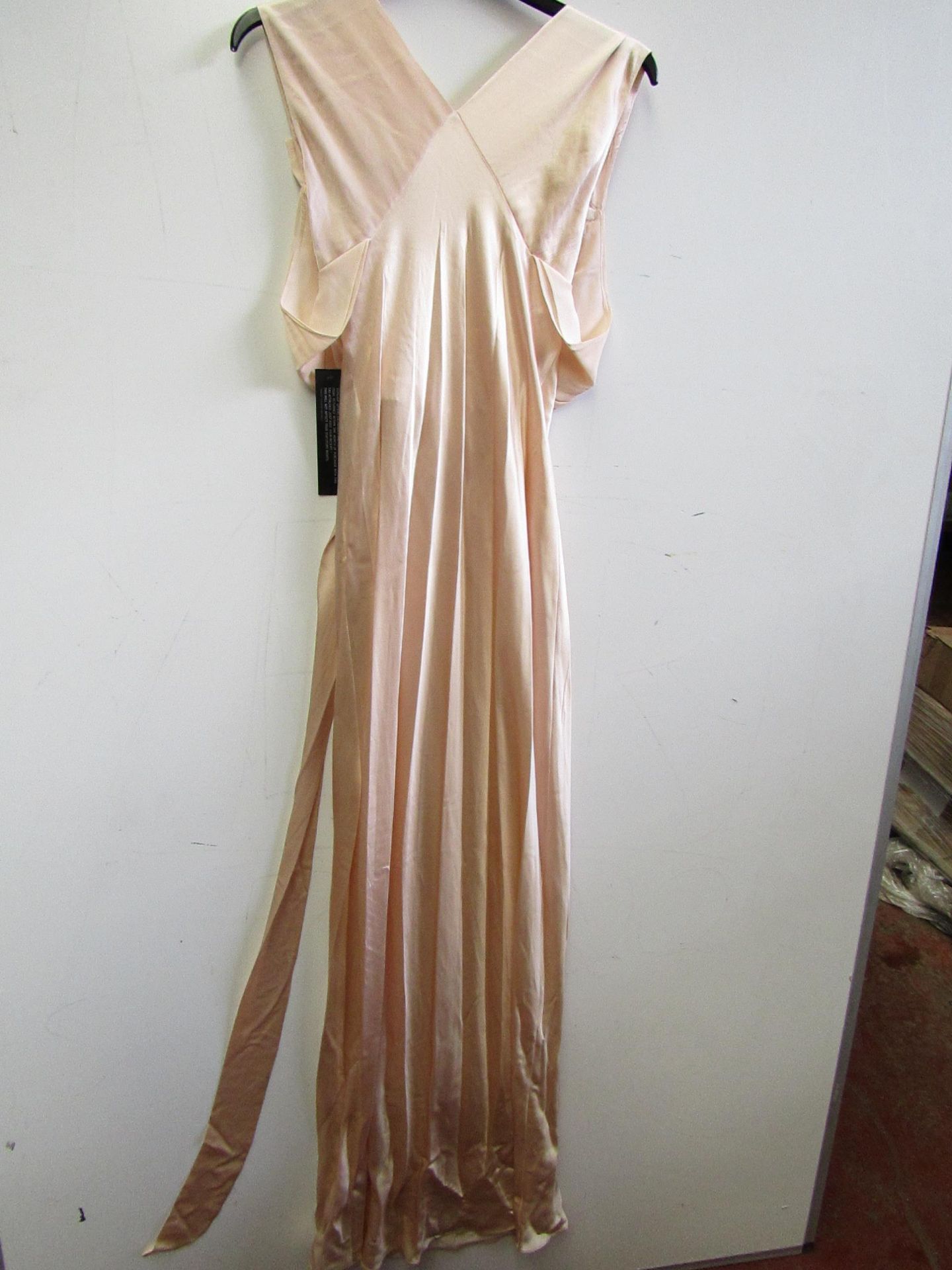 Top Shop Ladies Nude Long Occasion Dress size 10 RRP £225 new with tag