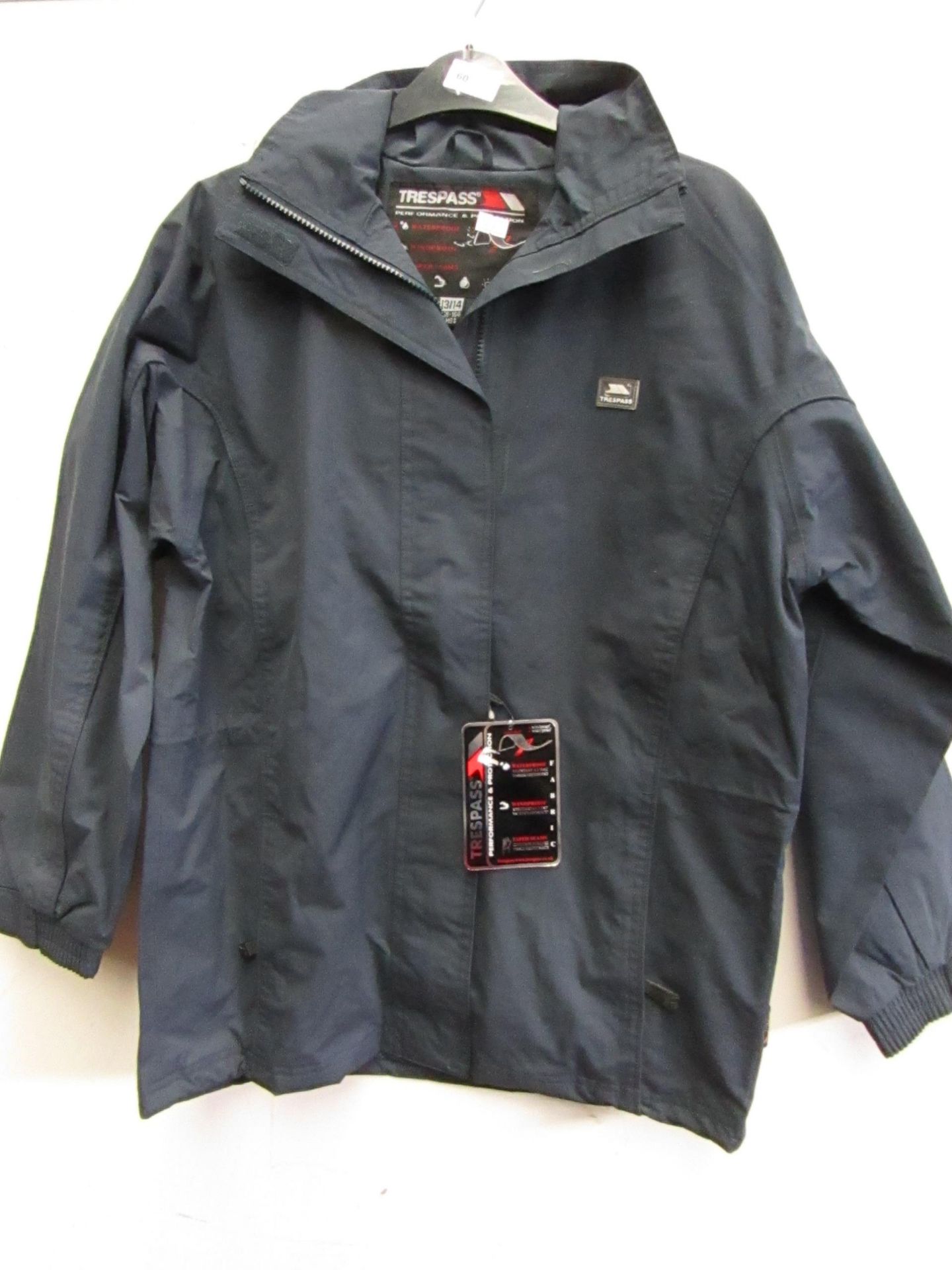 Trespass Wind & Waterproof Navy Jacket size 13/14 (158-164 cms) new with tag