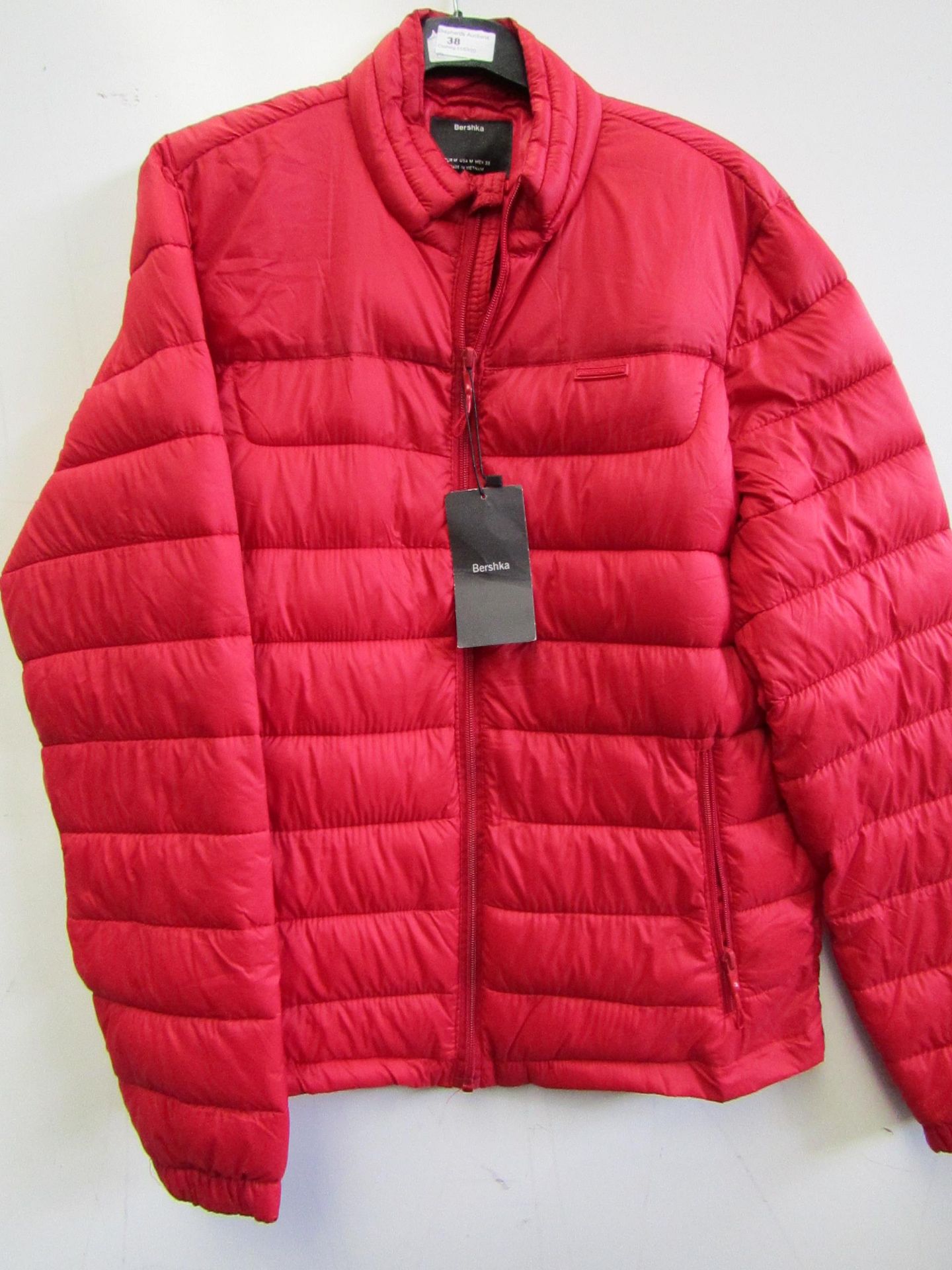 Bershka Mens Red Padded Jacket size M new with tag