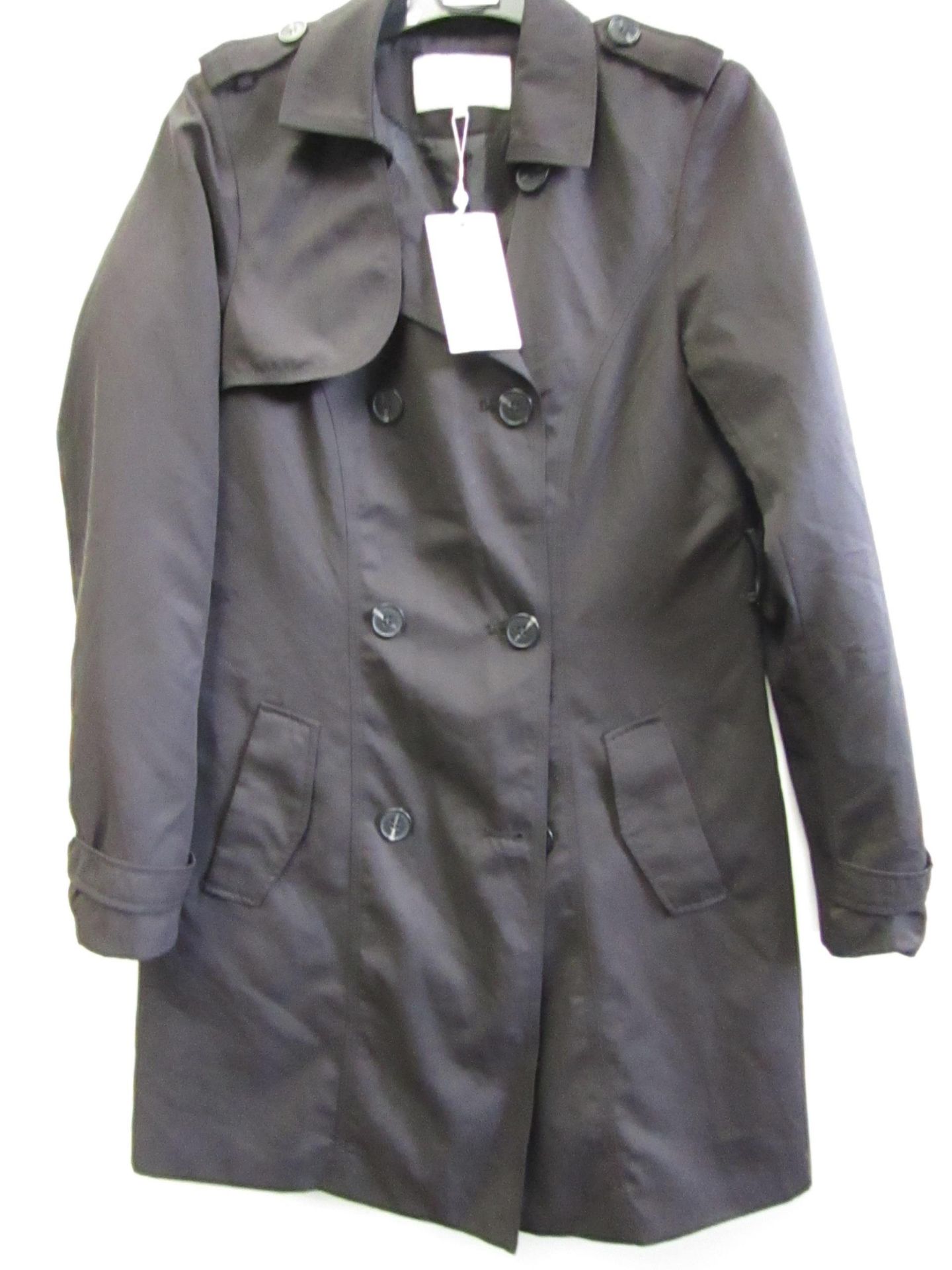 Vila Black Long Trench Boat size XS RRP £48 new with tag