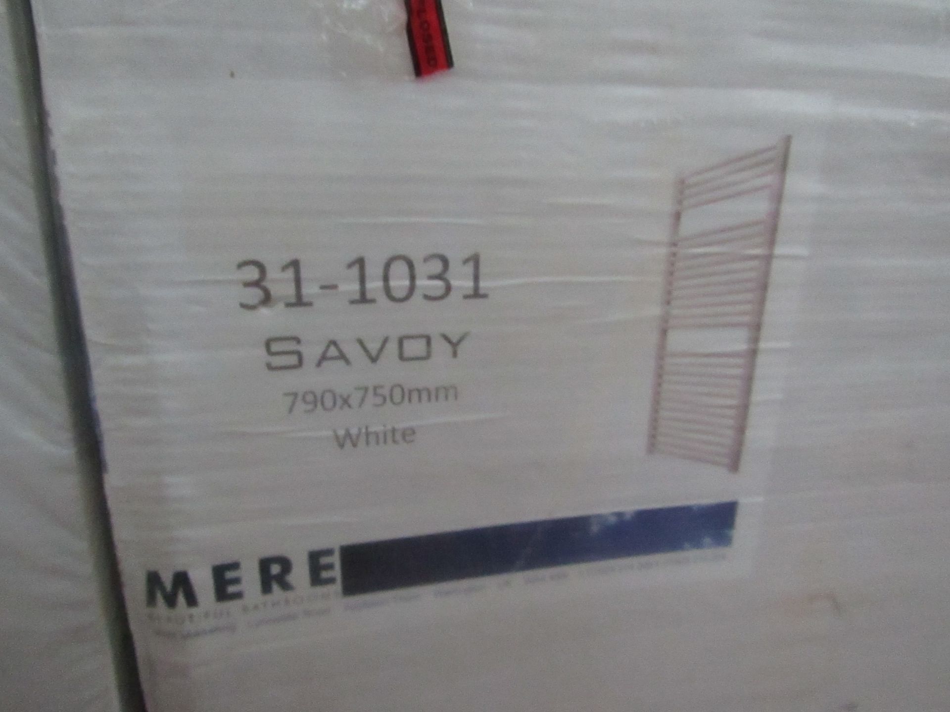 Mere Savoy 790x750mm White Towel Rail - New.