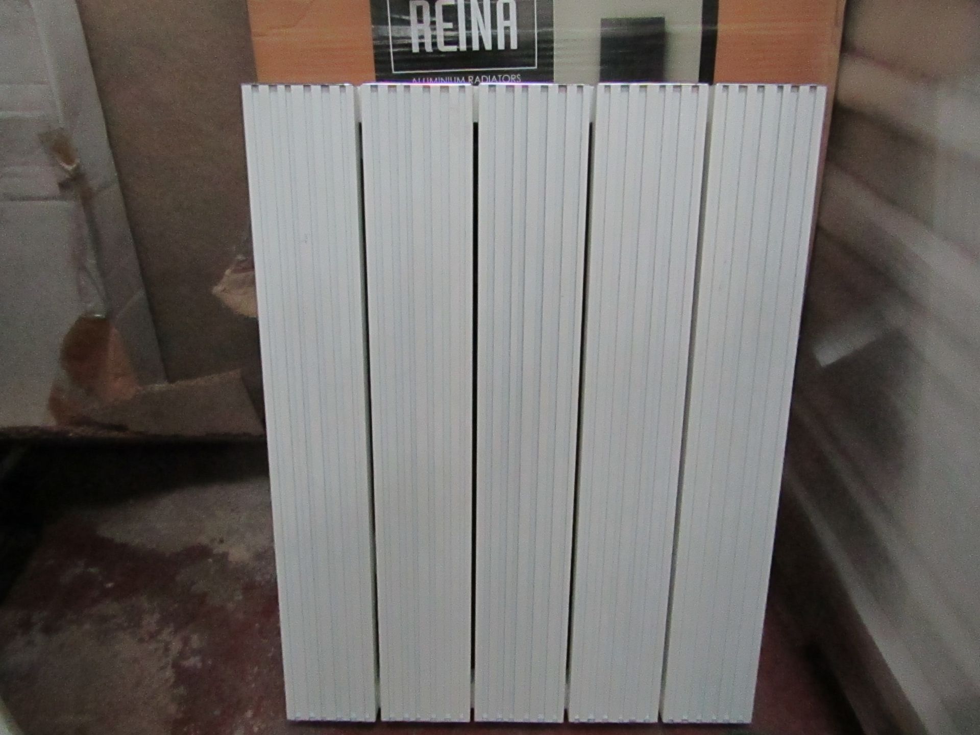 REINA ENZO - Aluminium wall Radiator, White - 470x600mm