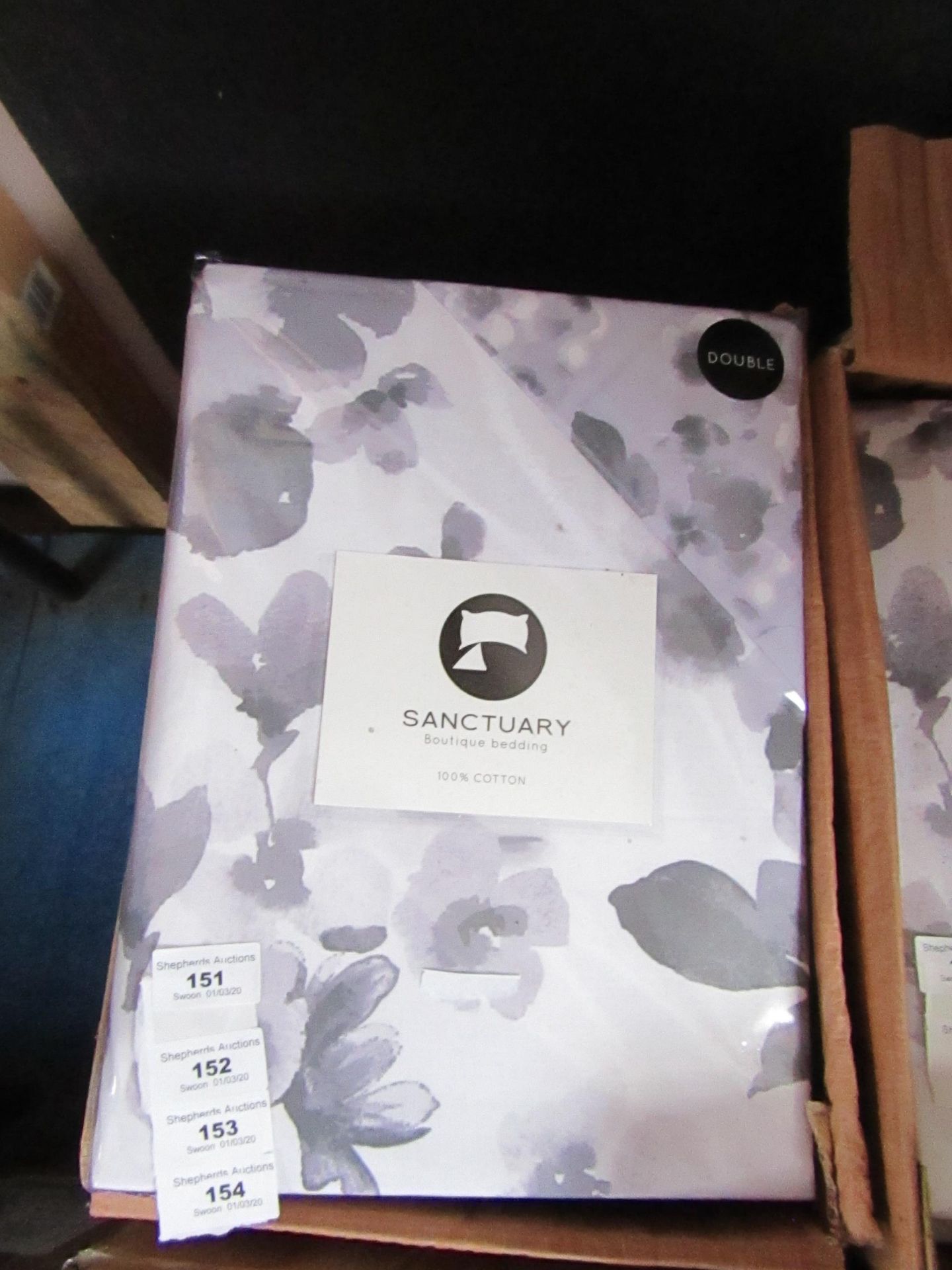 Sanctuary Elissia Double Reversible Duvet Set,100 % Cotton RRP £59.99 New & Packaged