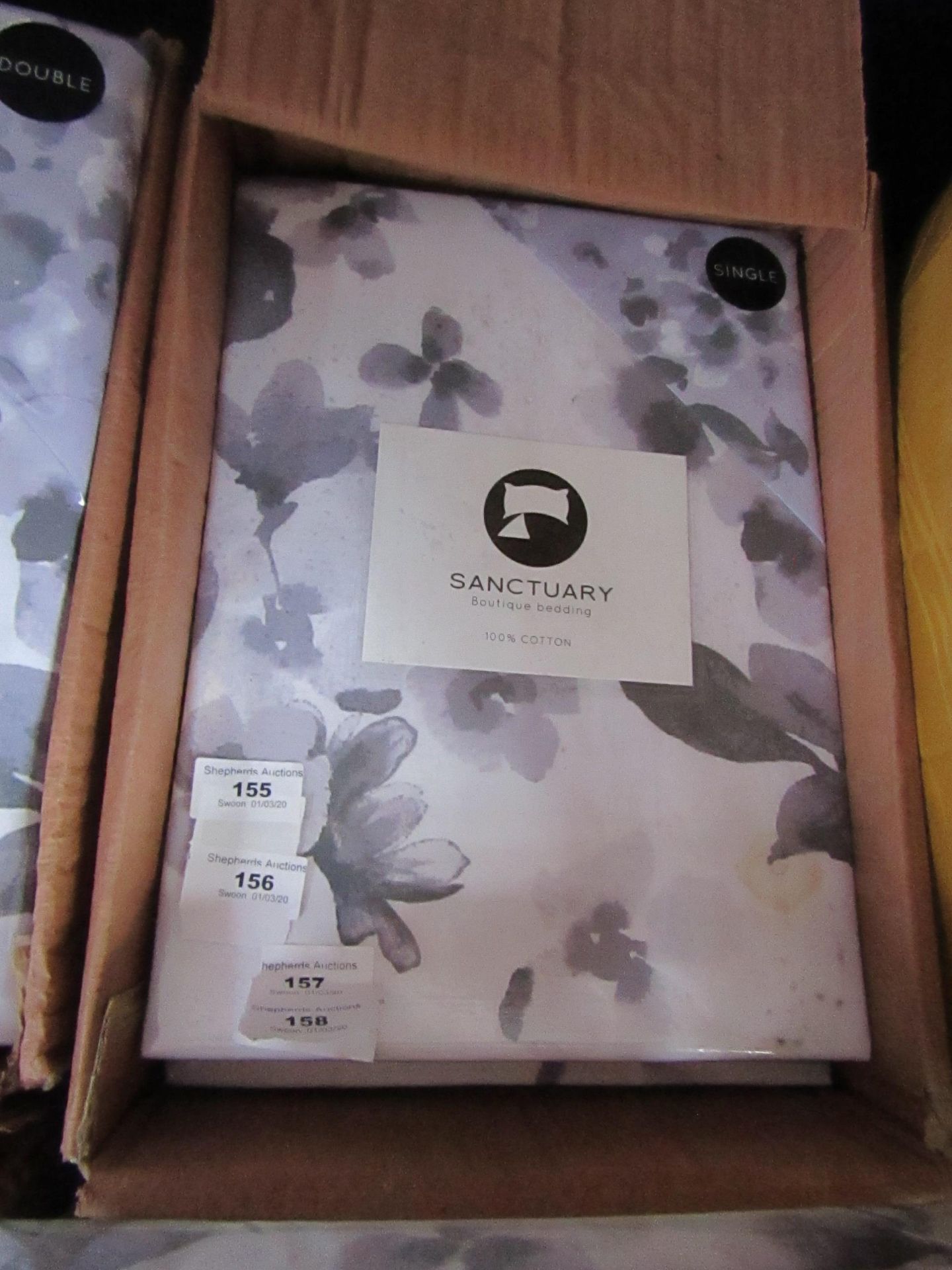 Sanctuary Elissia Single  Reversible Duvet Set,100 % Cotton RRP £49.99 New & Packaged