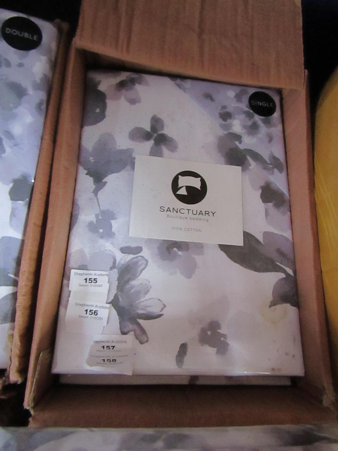 Sanctuary Elissia Single  Reversible Duvet Set,100 % Cotton RRP £49.99 New & Packaged