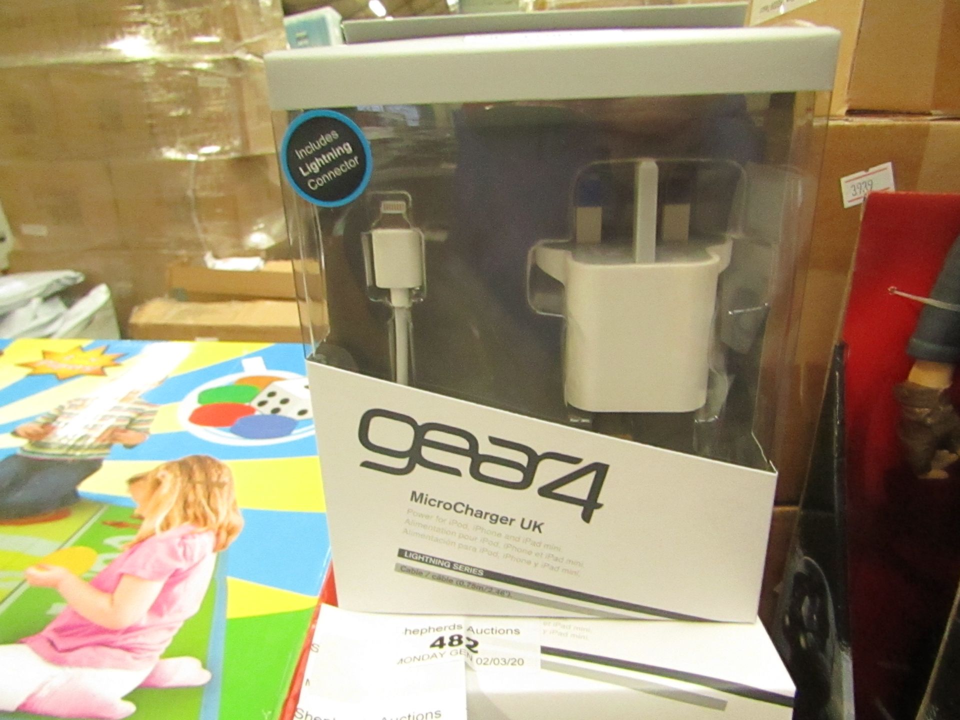 Gear4 - MicroCharger UK Plug (Iphone Charger) - New and Packaged.