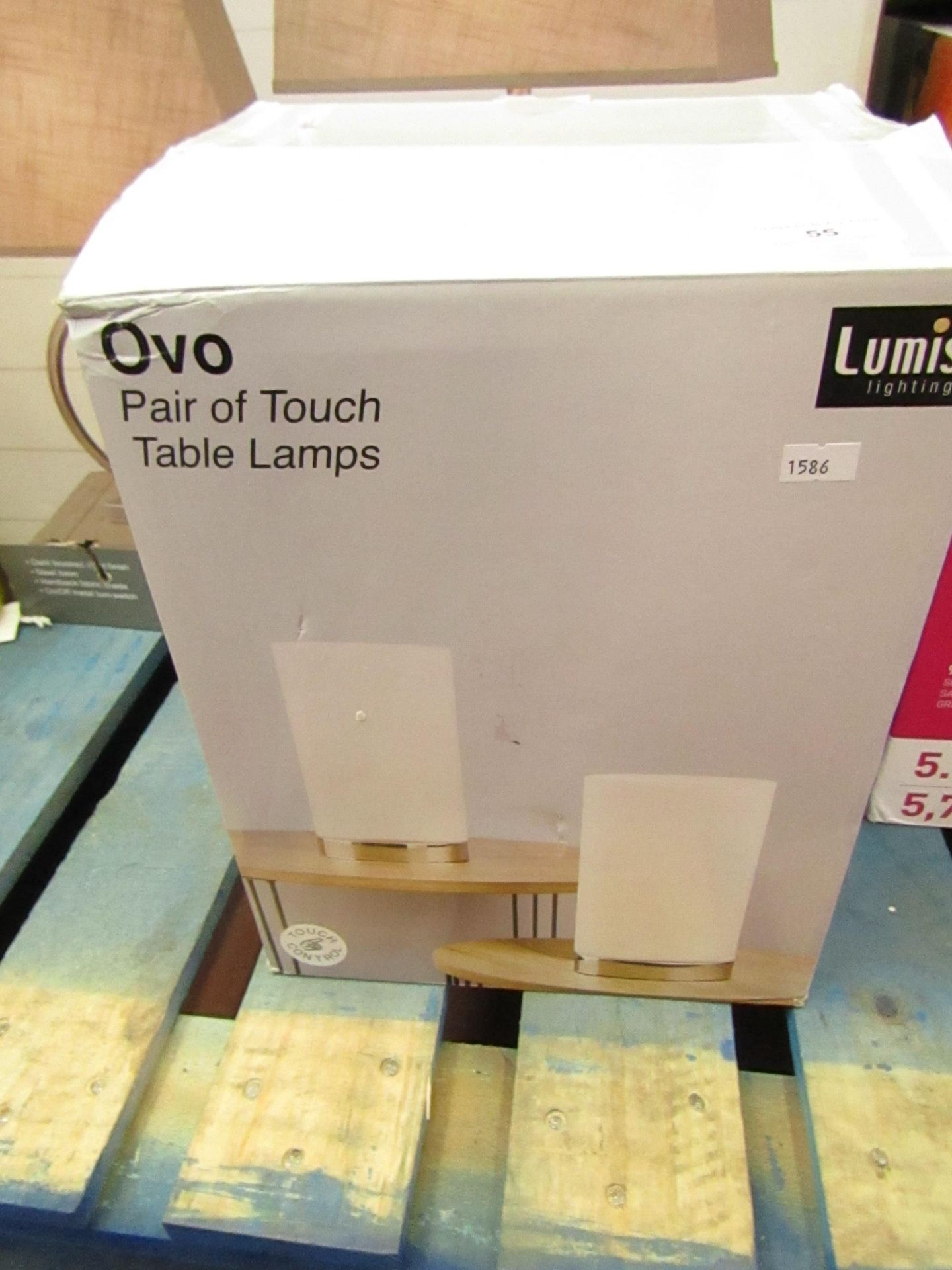 Lumis - Pair of Touch Table Lamps - Untested and Boxed.
