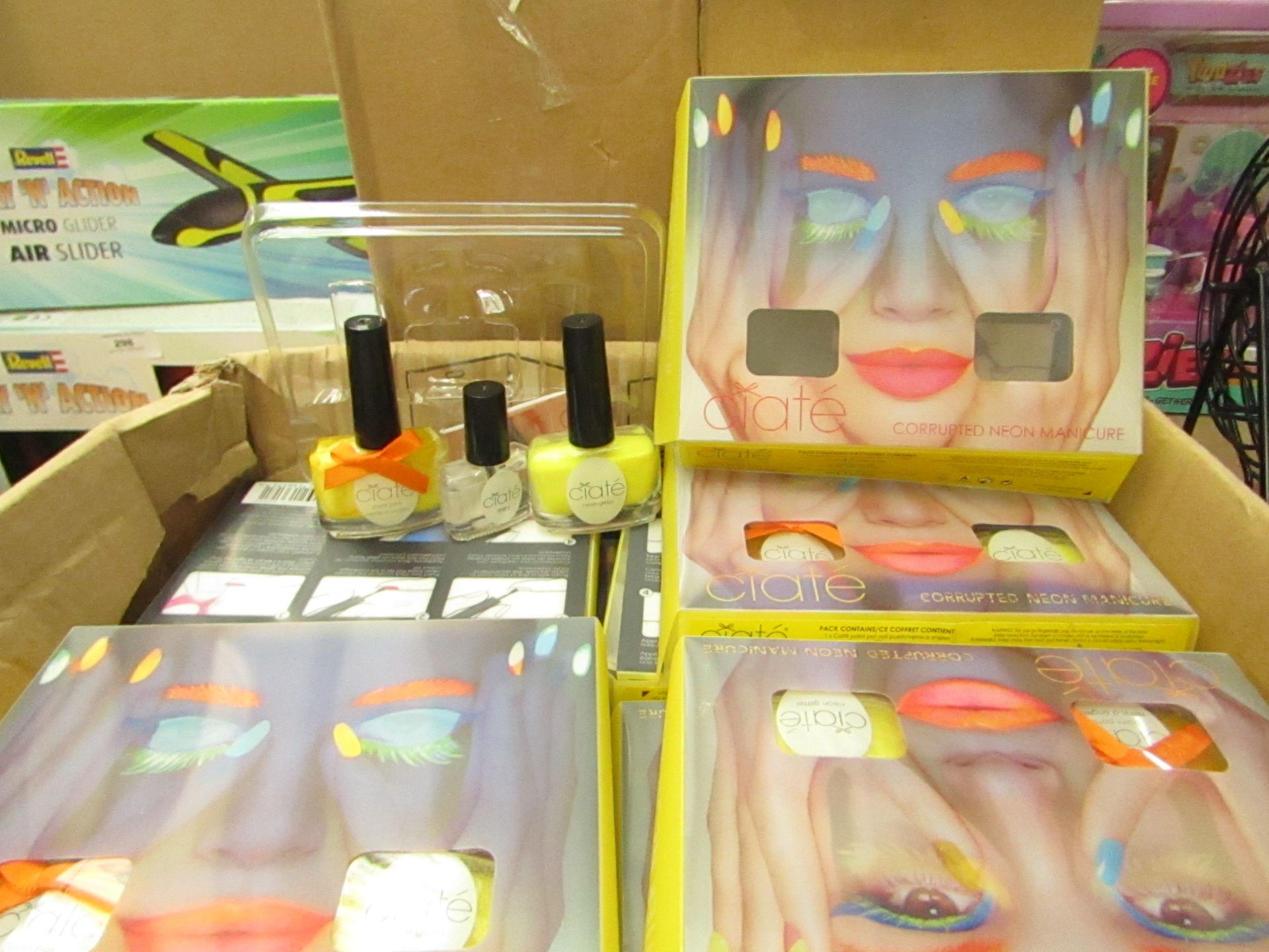 6x Ciaté neon manicure set, new and boxed.