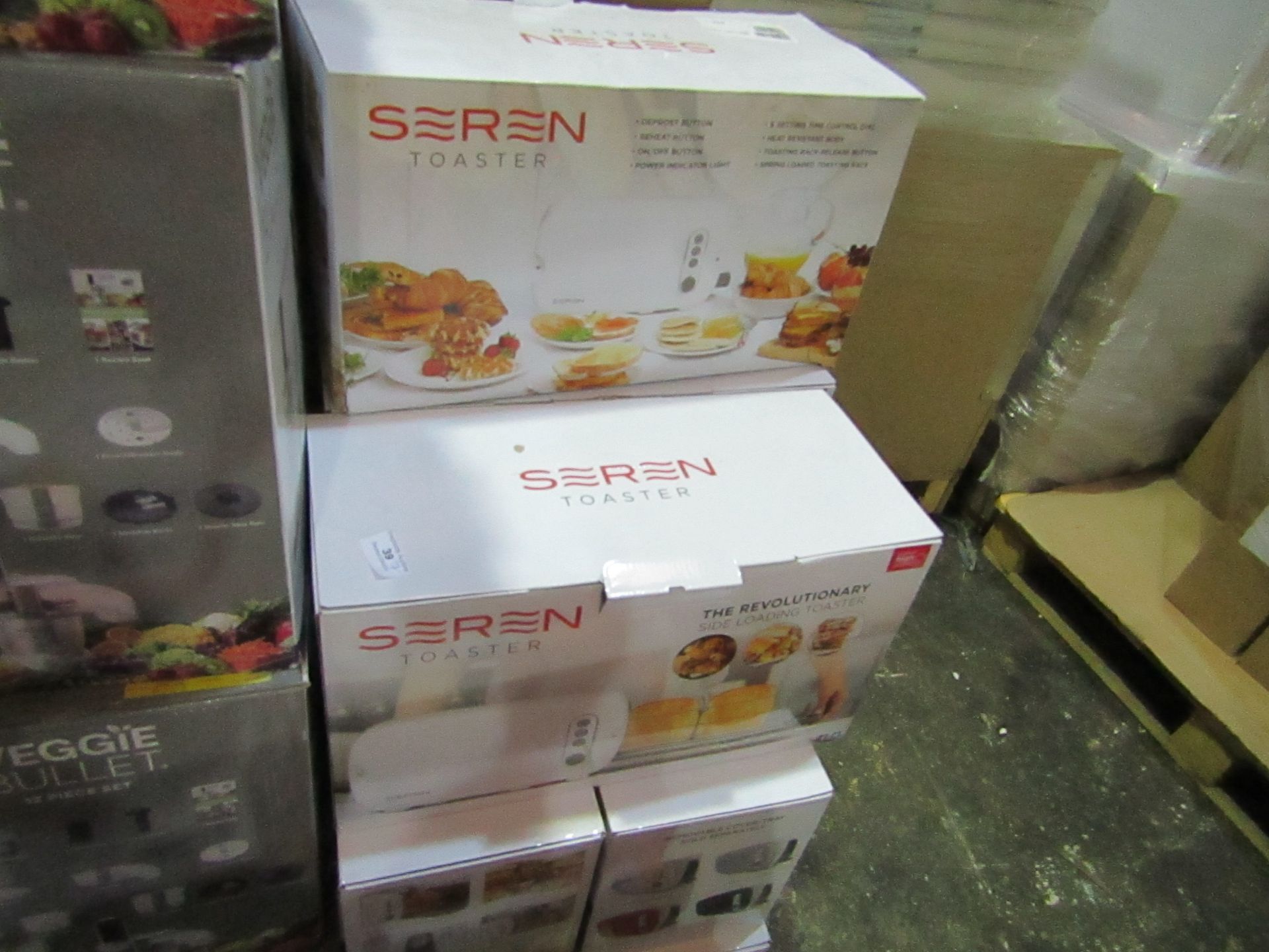 | 7x | SEREN TOASTER | UNCHECKED AND BOXED | NO ONLINE RE-SALE | SKU - | RRP £59.99 | TOTAL LOT