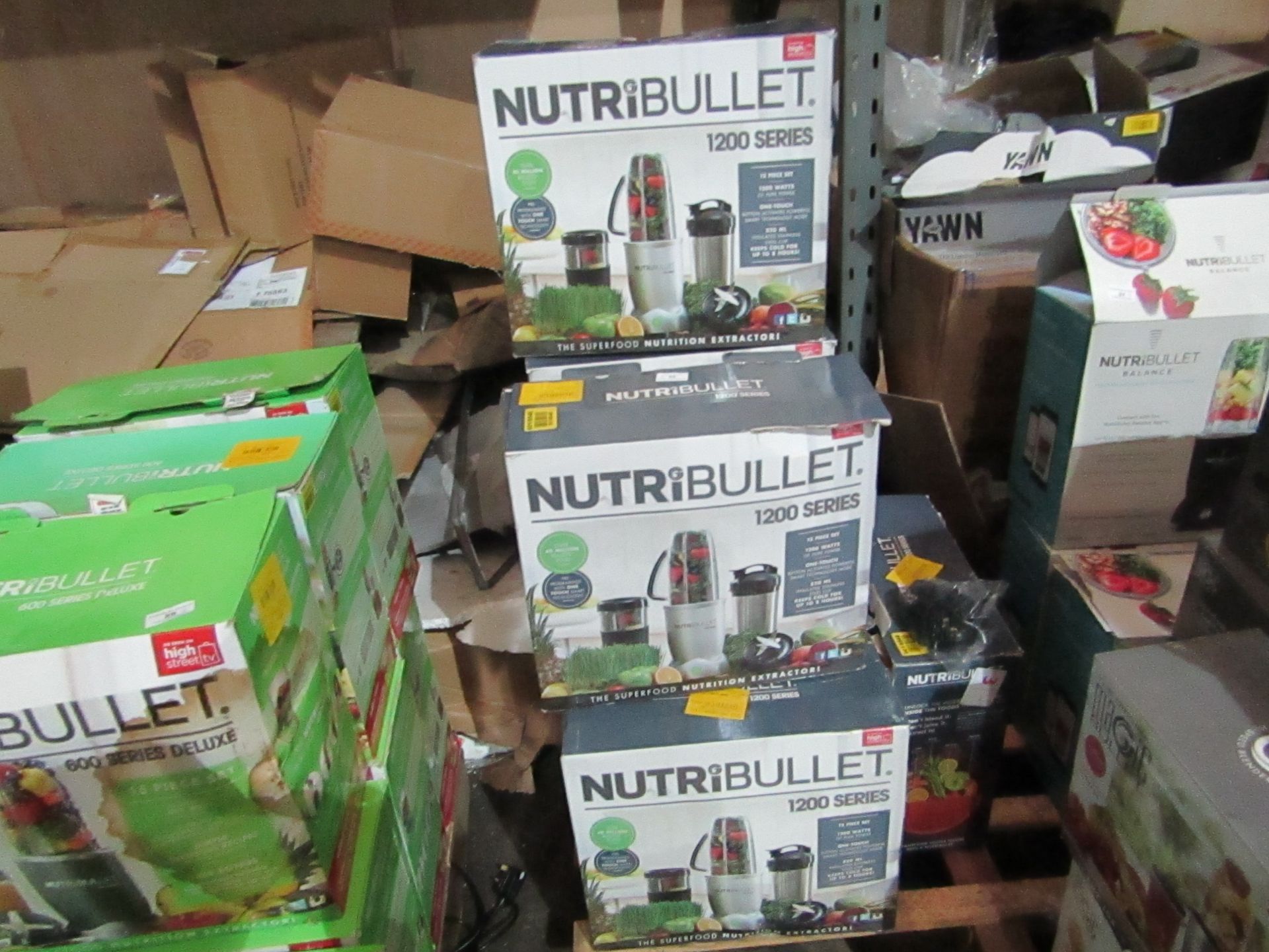 | 7x | NUTRI BULLETT 1200 SERIES| UNCHECKED,BOXED |NO ONLINE RE SALE | SKU | RRP £129.99 | TOTAL LOT