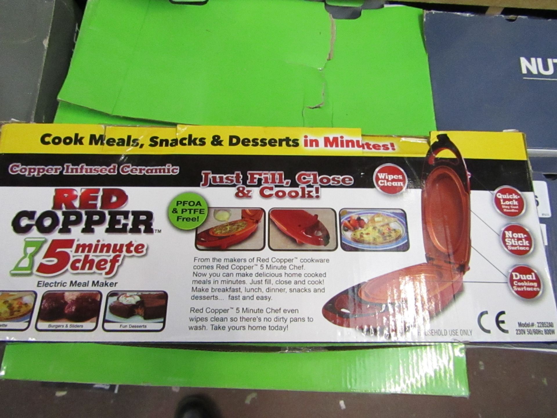 | 1X | RED COPPER ELECTRIC MEAL MAKER | UNCHECKED AND BOXED | NO ONLINE RE-SALE | SKU - | RRP £29.