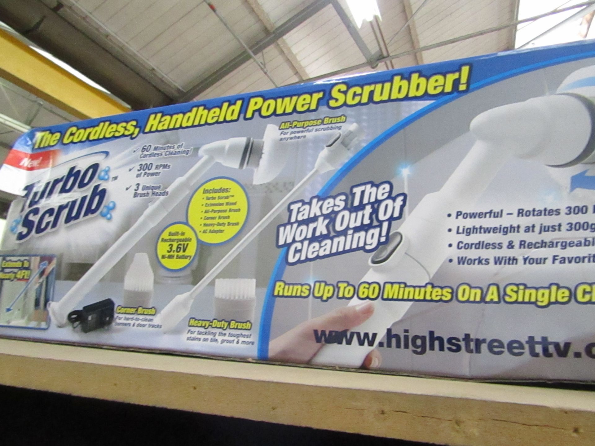 | 1x | TURBO SCRUB | UNCHECKED AND BOXED | NO ONLINE RE-SALE | SKU - | RRP £19:99 | TOTAL LOT RRP £