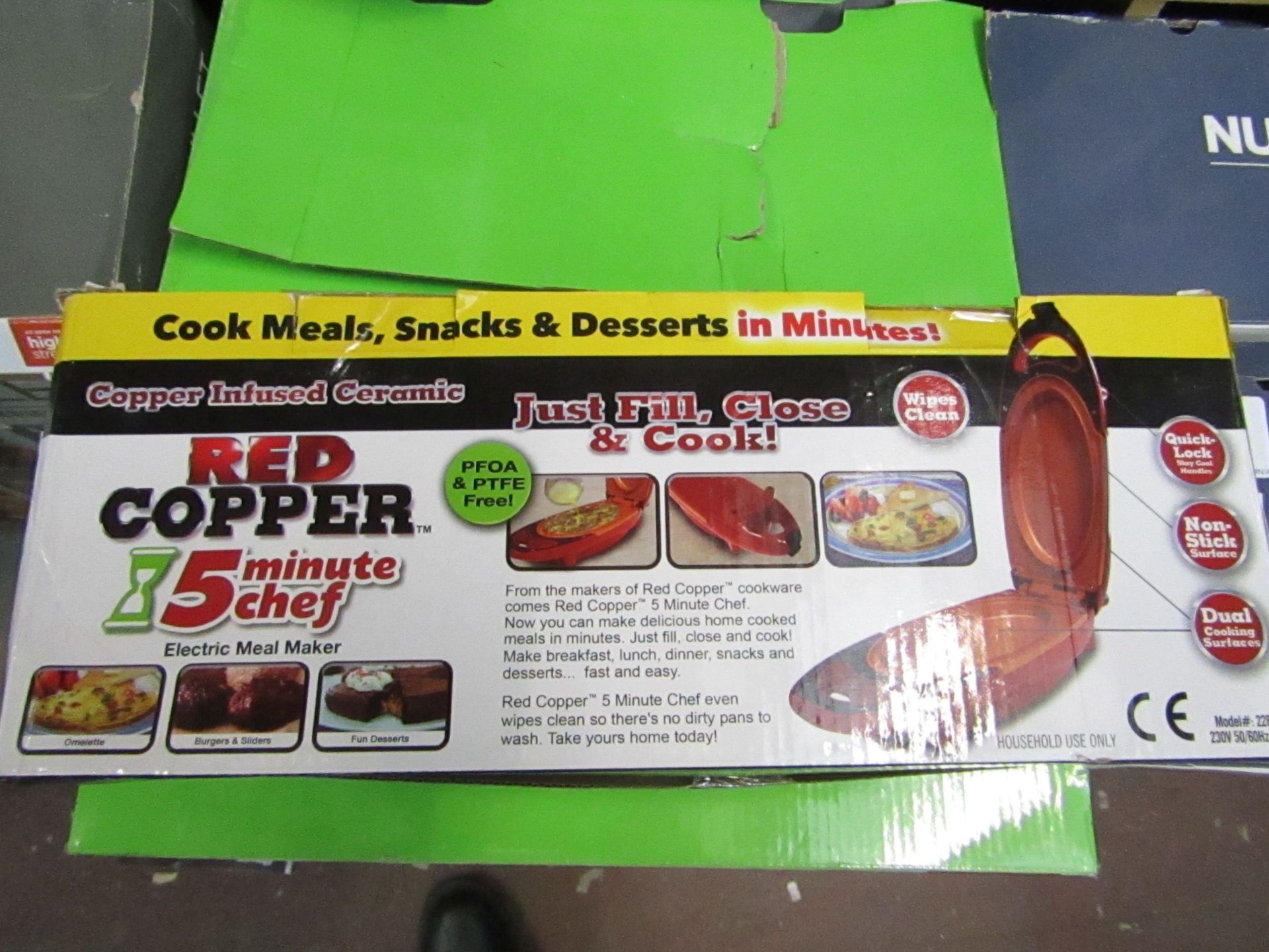 | 1X | RED COPPER ELECTRIC MEAL MAKER | UNCHECKED AND BOXED | NO ONLINE RE-SALE | SKU - | RRP £29.