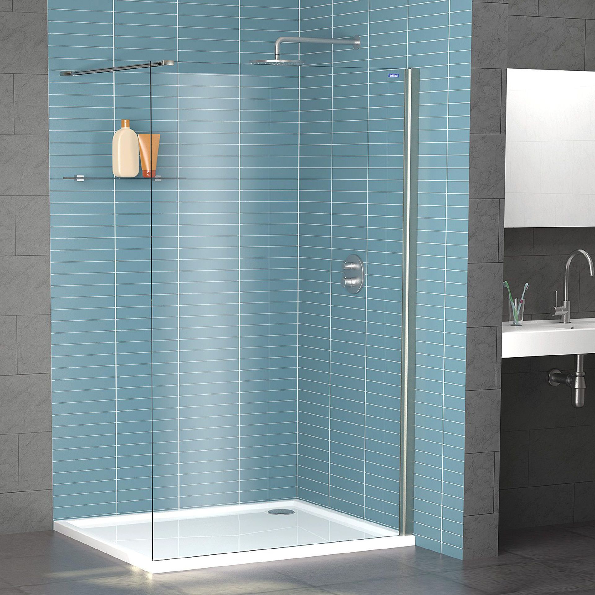 Shower Lux legacy wet room panel, 1900mm, new and boxed.