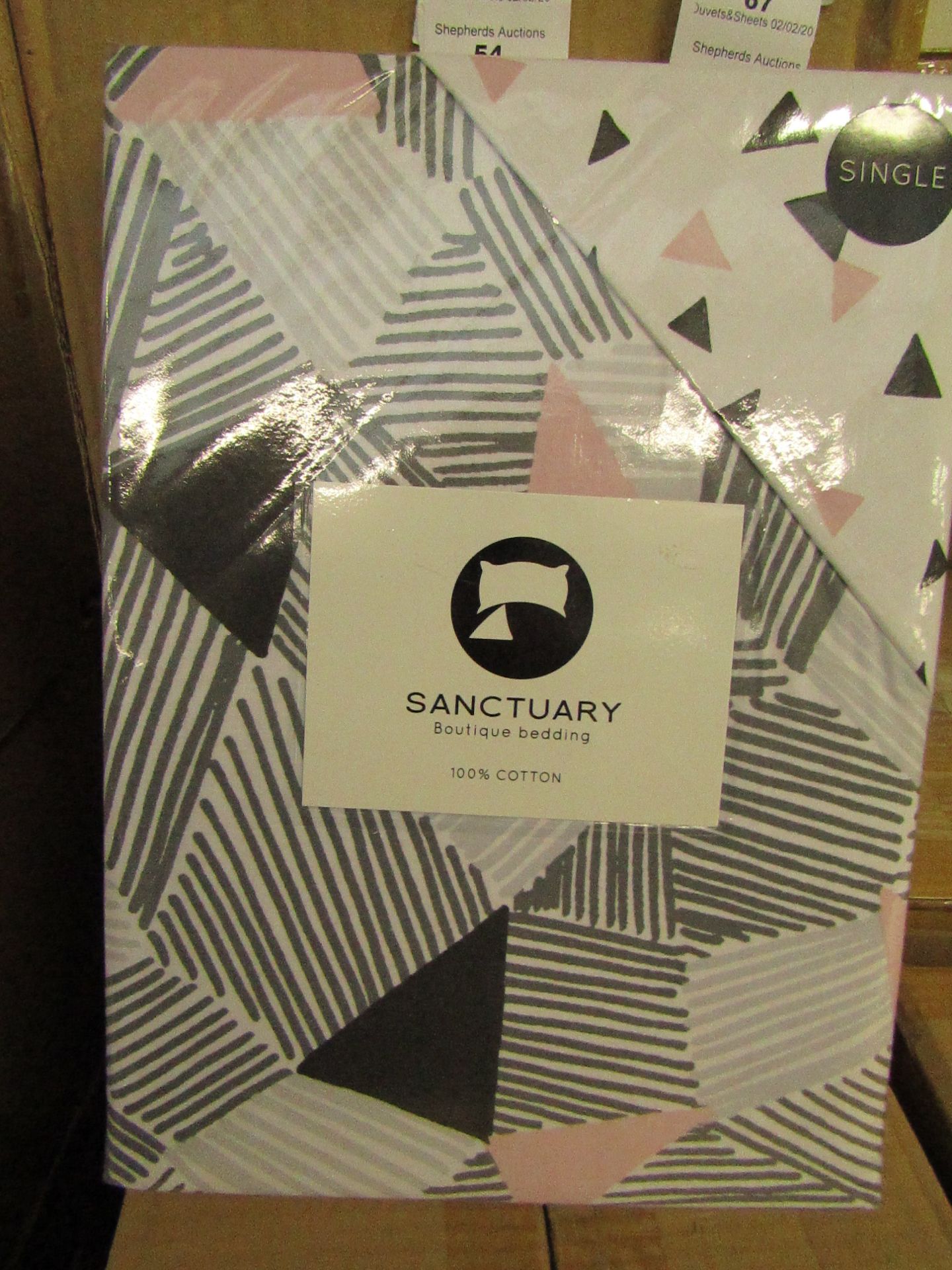 Sanctuary Bailey Multi Coloured Reversible Duvet Set Single,100% Cotton RRP £49.99  New & Packaged