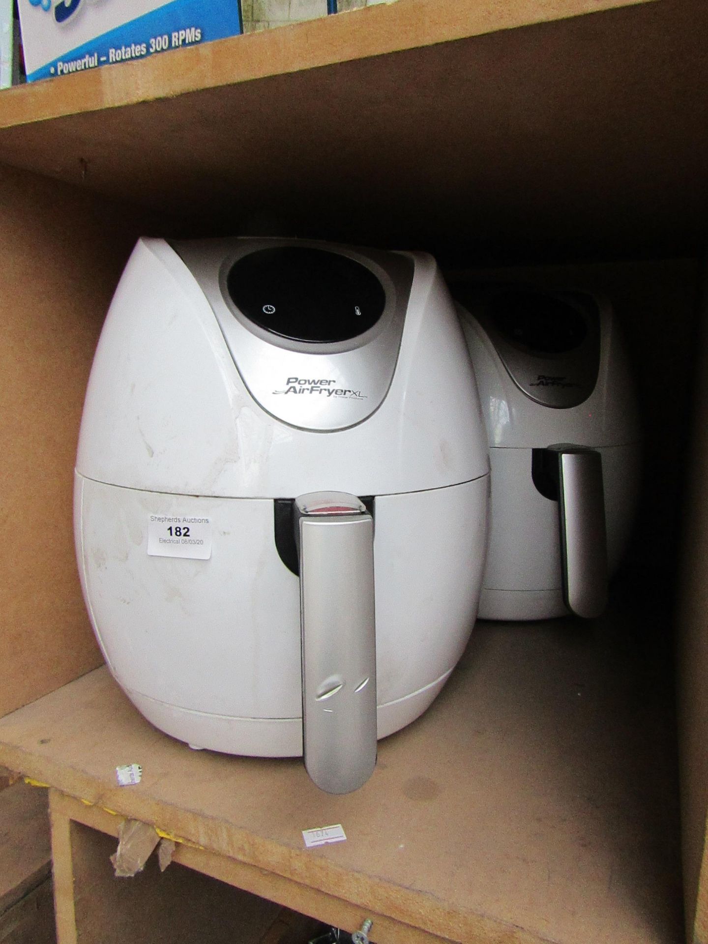 | 2x | POWER AIR FRYER XL 3.2L | TESTED WORKING BUT ONE HAS A LOOSE FAN | NO ONLINE RE-SALE | SKU