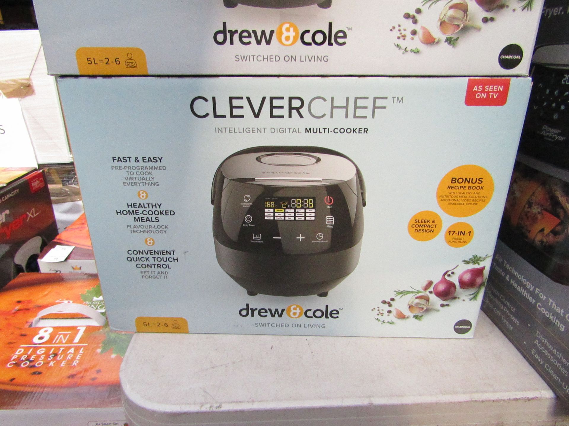 | 1x | DREW & COLE CLEVERCHEF | REFURBISHED AND BOXED | NO ONLINE RE-SALE | SKU C5060541511682 | RRP