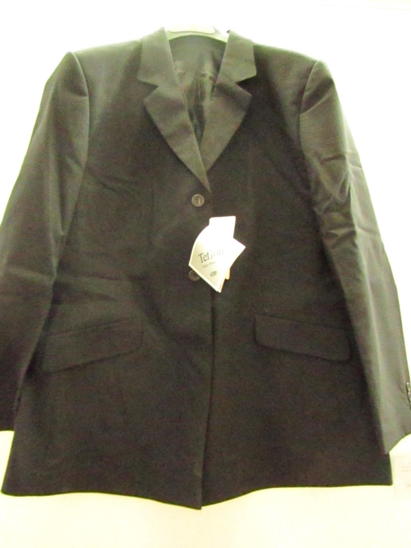 E Fit Elegance Ladies Black 3 Button Jacket with Wool & Lycra size 20L new with tags