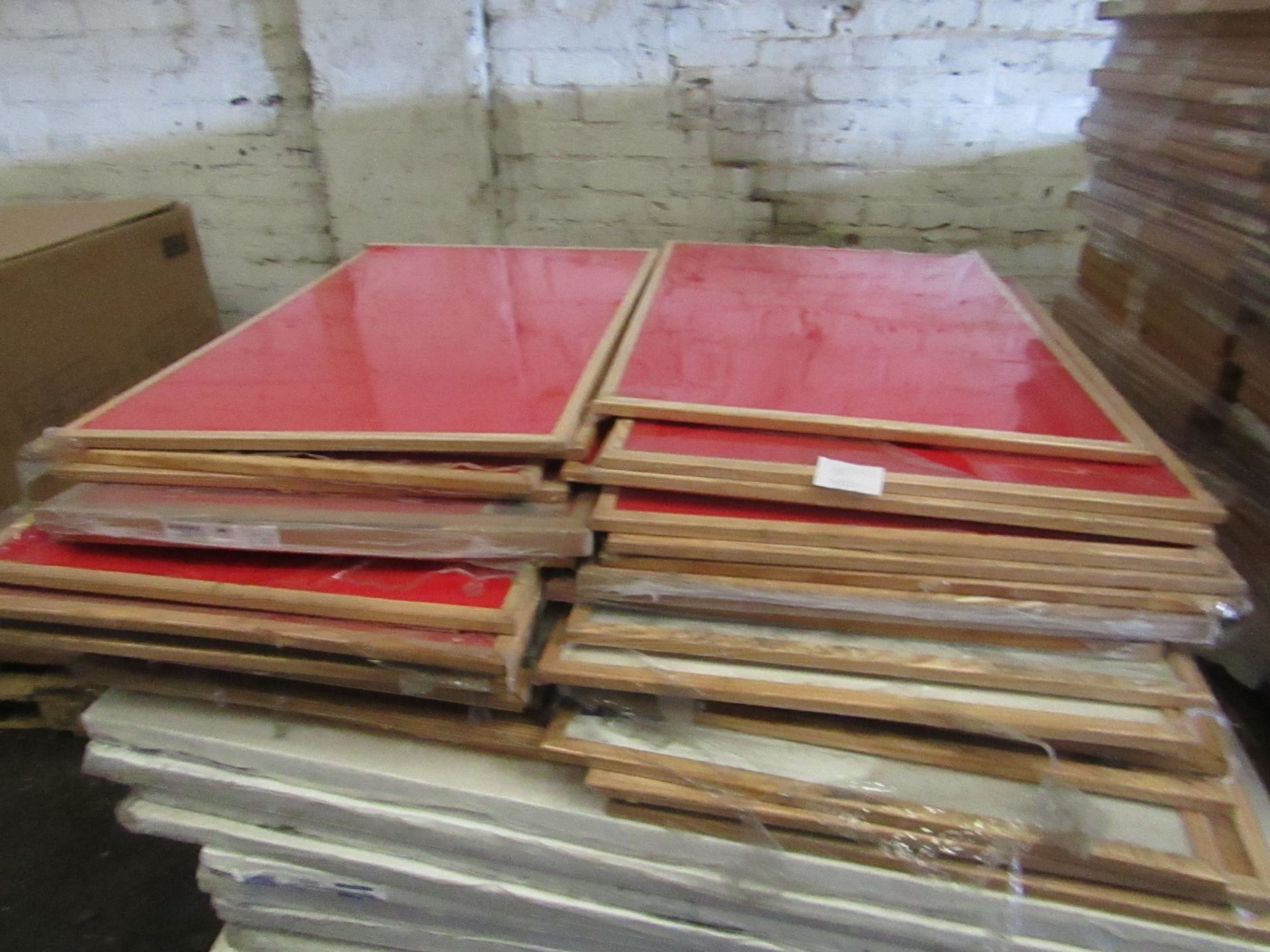 Pallet of approx 100 felt notice boards, new