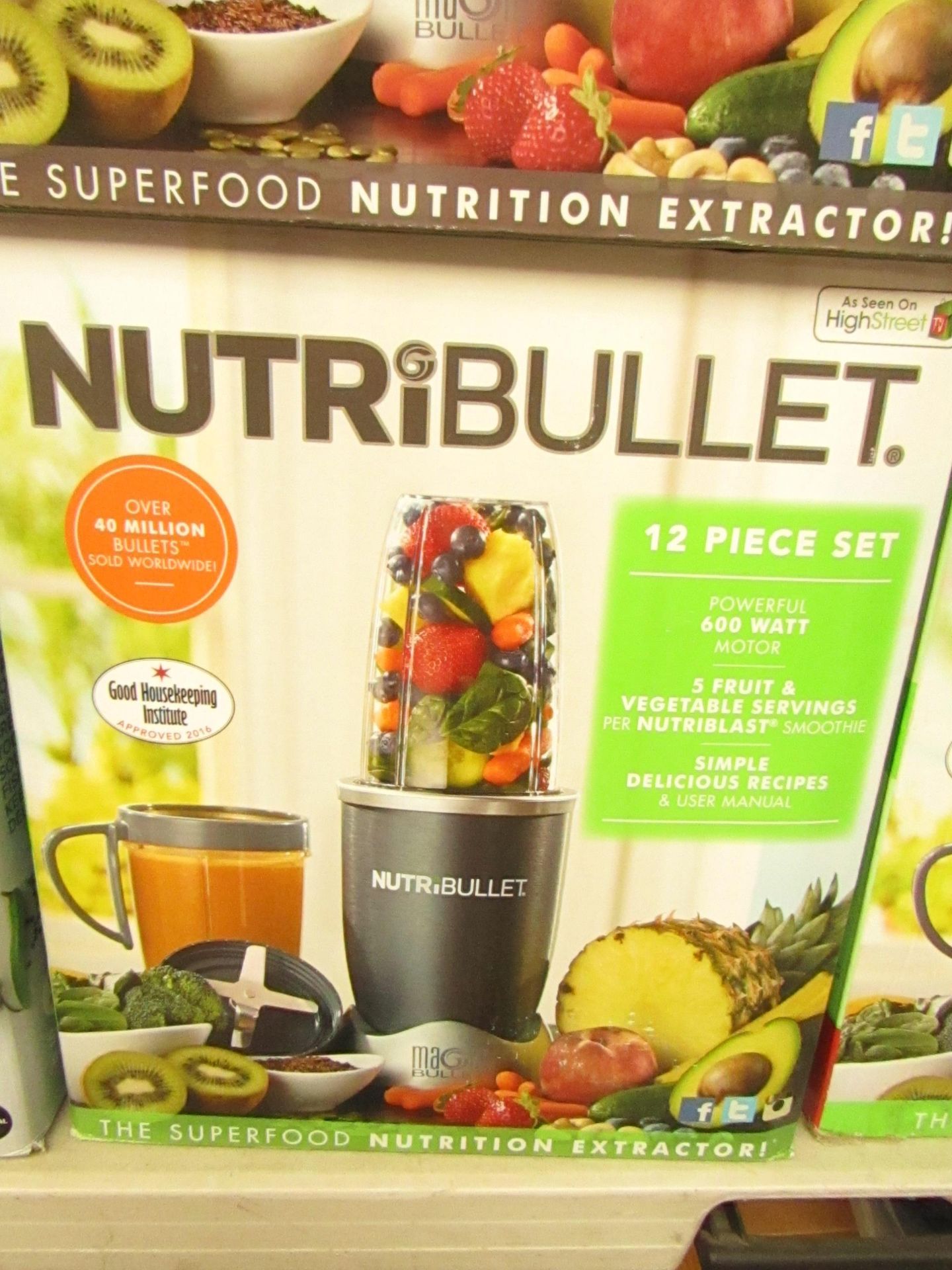 | 1x | NUTRIBULLET 12 PIECE SET | UNCHECKED AND BOXED | NO ONLINE RE-SALE | SKU C5060385820117 | RRP