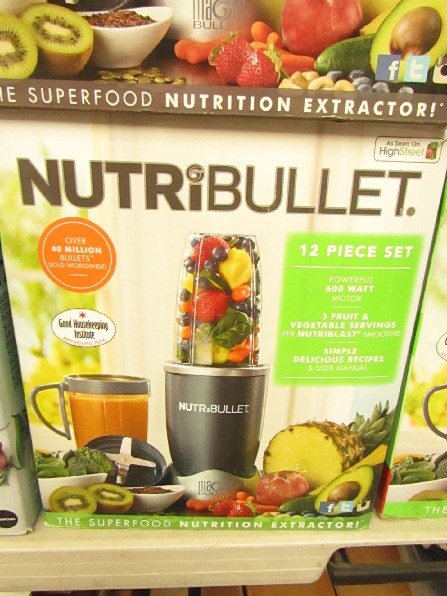 | 1x | NUTRIBULLET 12 PIECE SET | UNCHECKED AND BOXED | NO ONLINE RE-SALE | SKU C5060385820117 | RRP