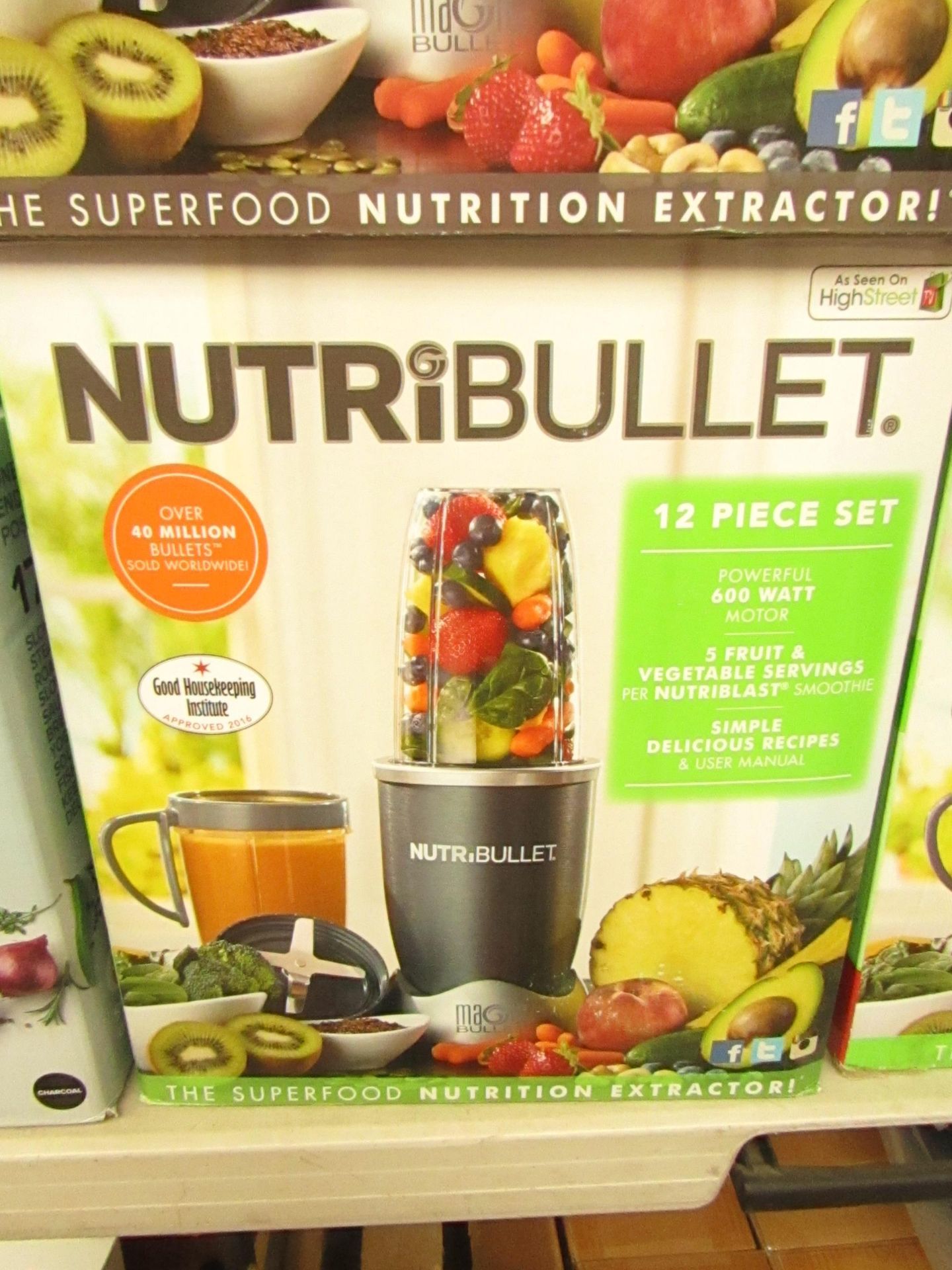 | 1x | NUTRIBULLET 12 PIECE SET | UNCHECKED AND BOXED | NO ONLINE RE-SALE | SKU C5060385820117 | RRP