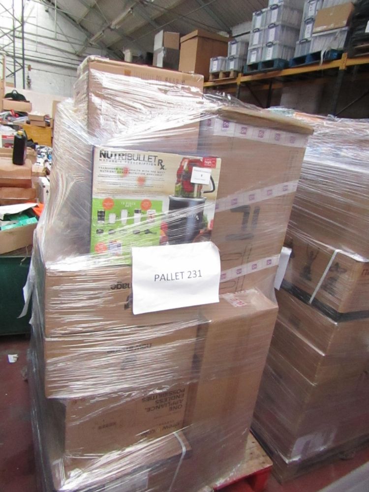 Pallets of raw customer returns from a leading Shopping Channel.