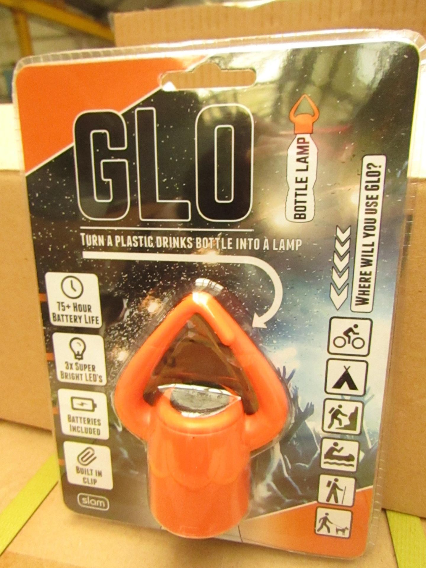 Box of 12 x Glo - Bottle Lamp - RRP œ12 each on Amazon All Packaged & Boxed.