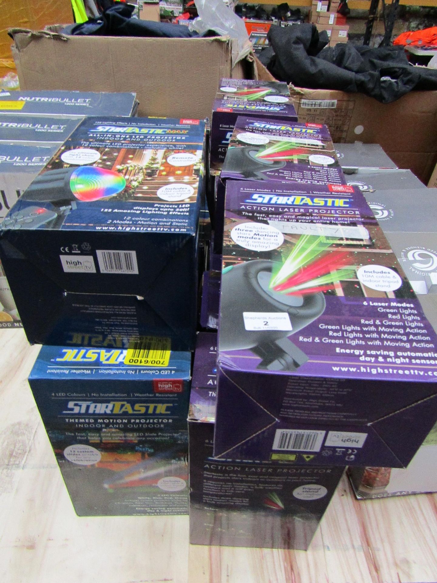 | 18x | STARTASTIC ACTION LASER PROJECTORS | UNTESTED & BOXED | NO ONLINE RE-SALE | SKU - | RRP £