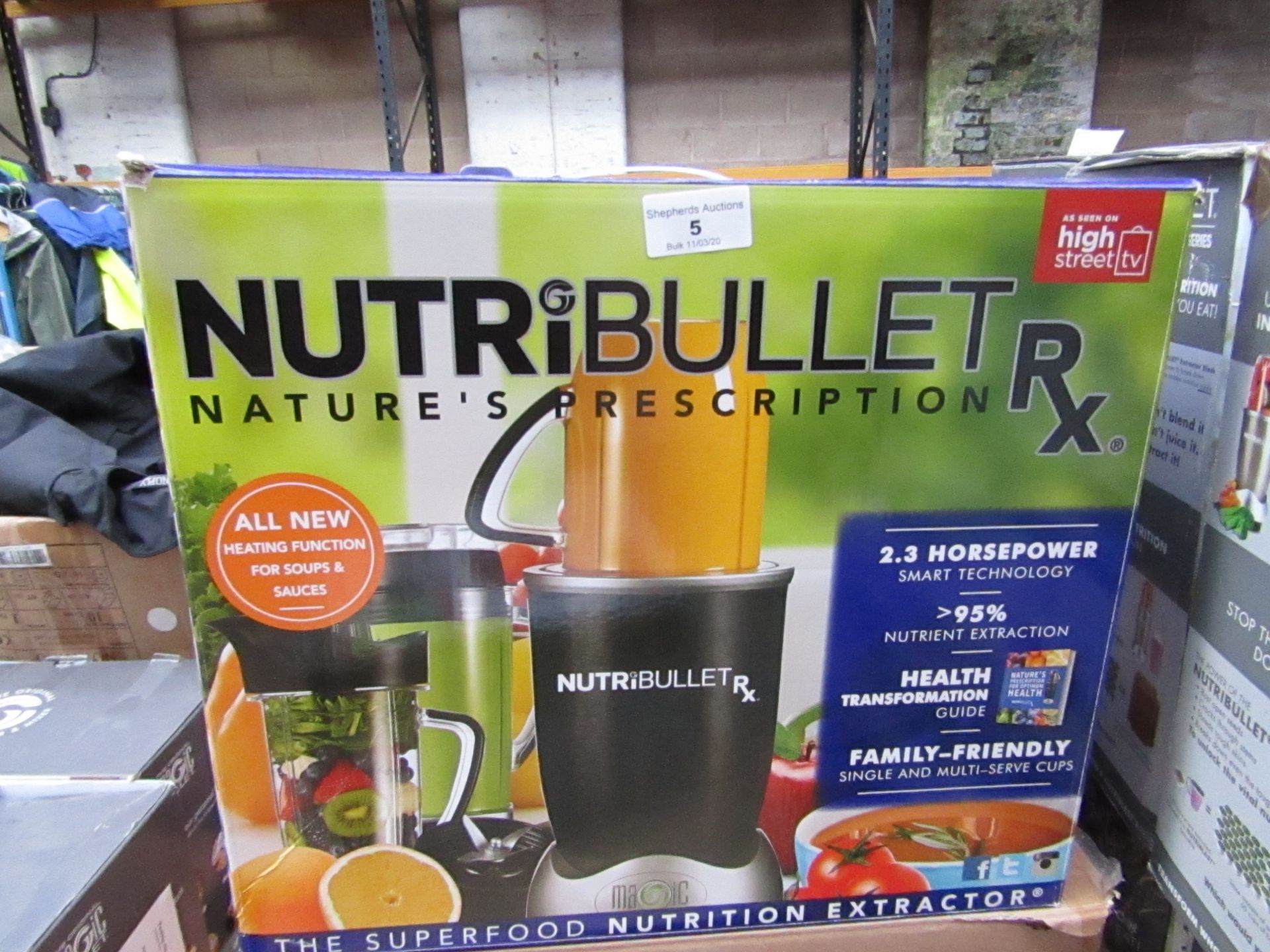 | 1X | NUTRIBULLET RX | UNCHECKED AND BOXED | NO ONLINE RE-SALE | SKU C5060191461238 | RRP £129.99 |