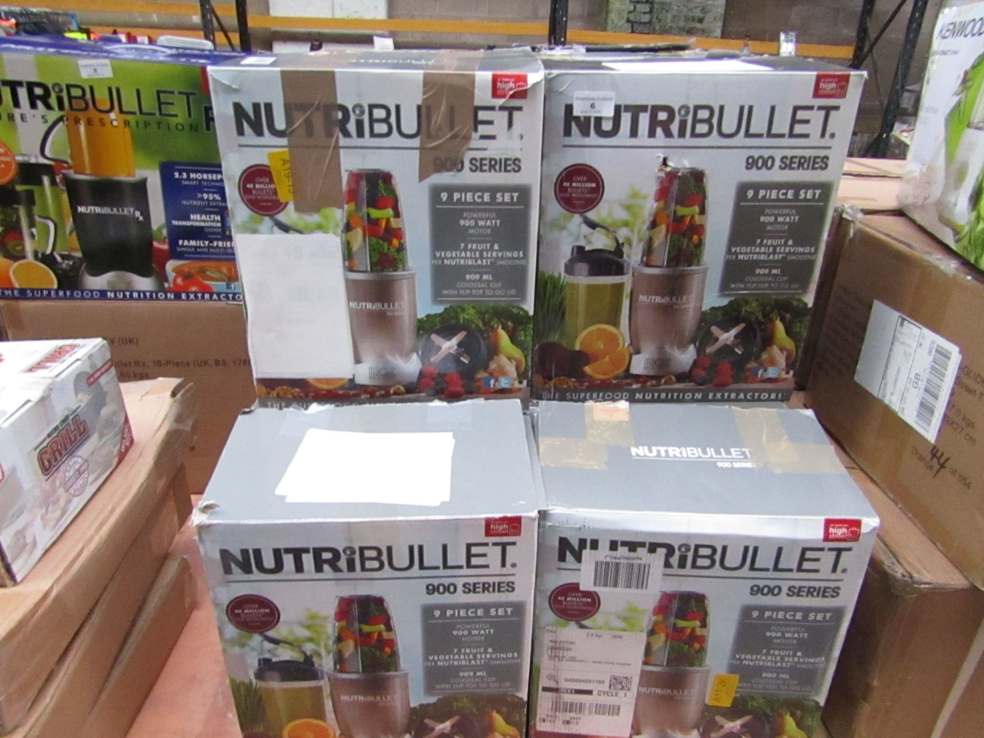 | 18x | NUTRI BULLET 900 SERIES| UNCHECKED,BOXED |NO ONLINE RE SALE | SKU C5060191467353 | RRP £79.