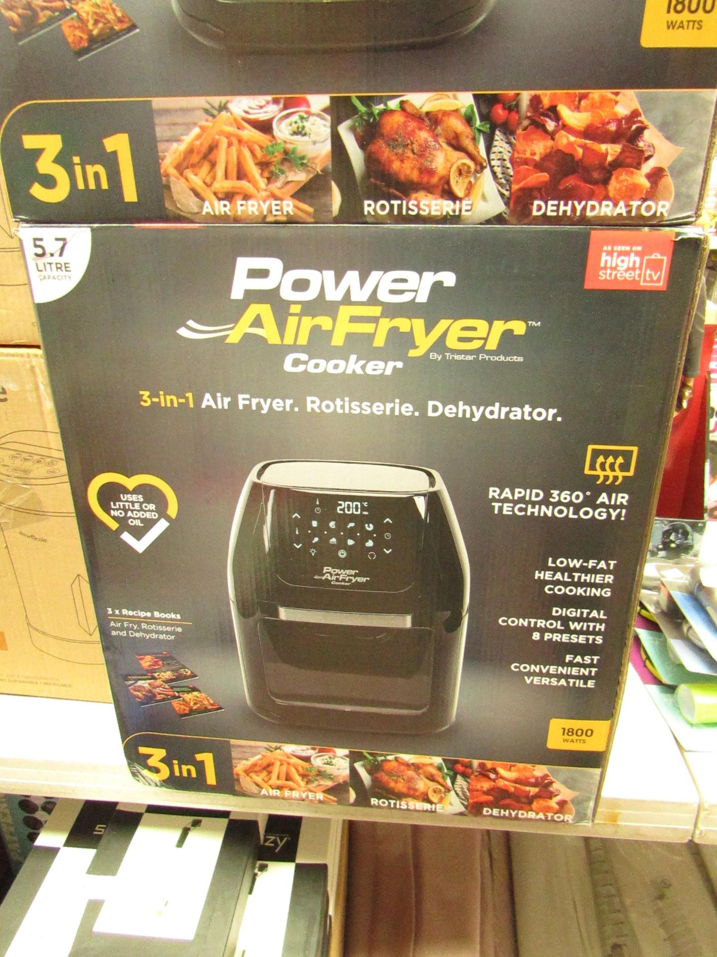 | 1x | POWER AIR FRYER COOKER 5.7L | UNCHECKED AND BOXED | NO ONLINE RE-SALE | SKU