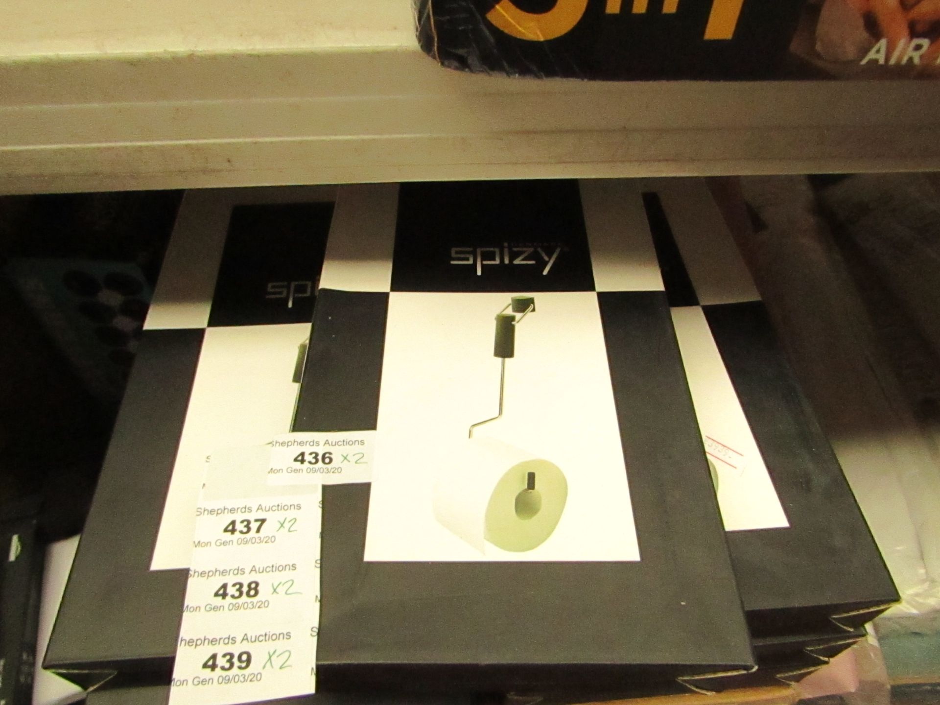 2x Spizy - Toilet Roll Holder - New and Boxed.