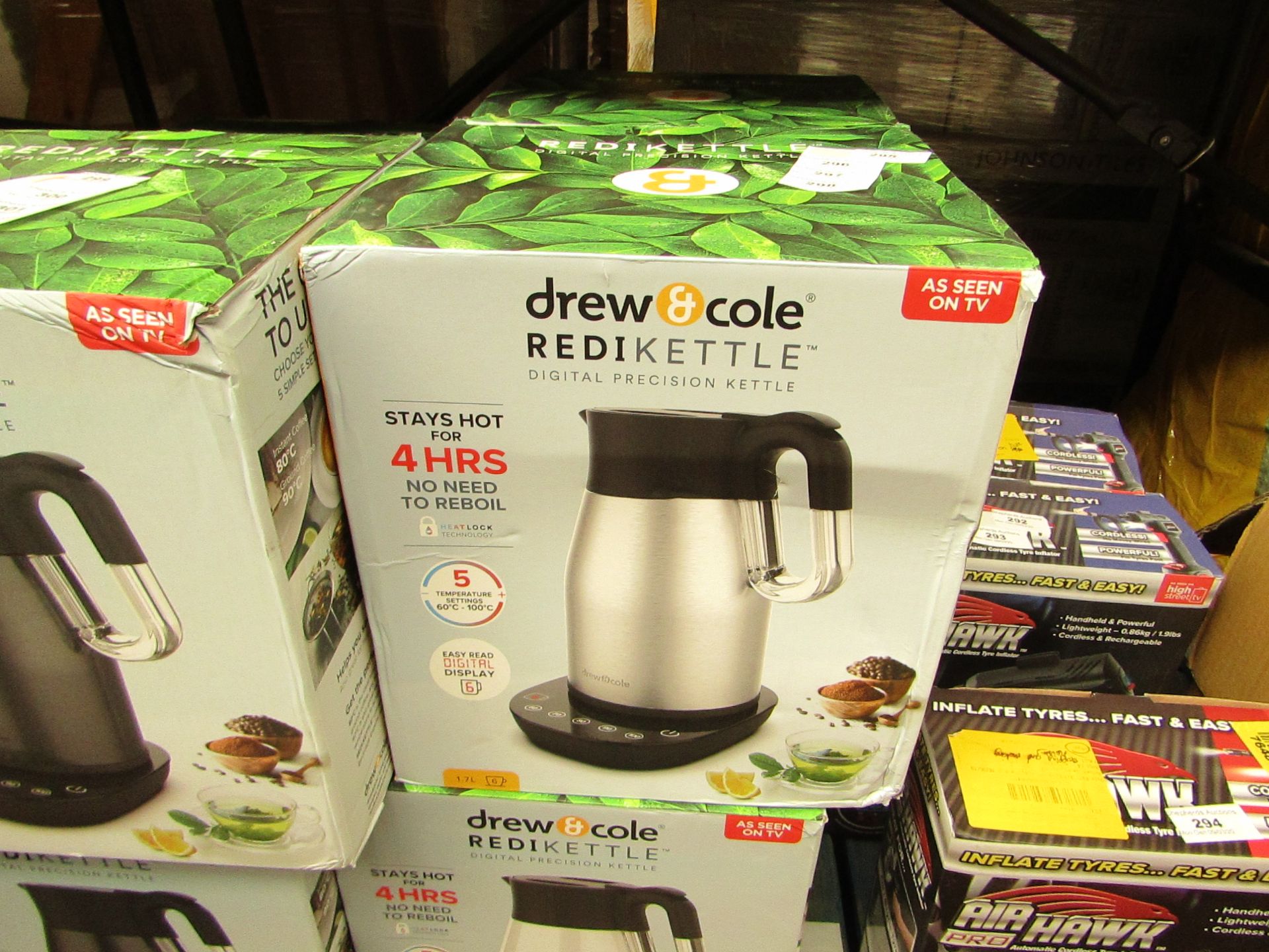 | 1x | DREW&COLE REDI KETTLE 1.7L CHROME | UNCHECKED AND BOXED | NO ONLINE RE-SALE | SKU