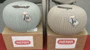 10pcs Brand new Keter Cozi Knit Seat in Beige & Pastel Blue - even mix given 5pcs each colour or