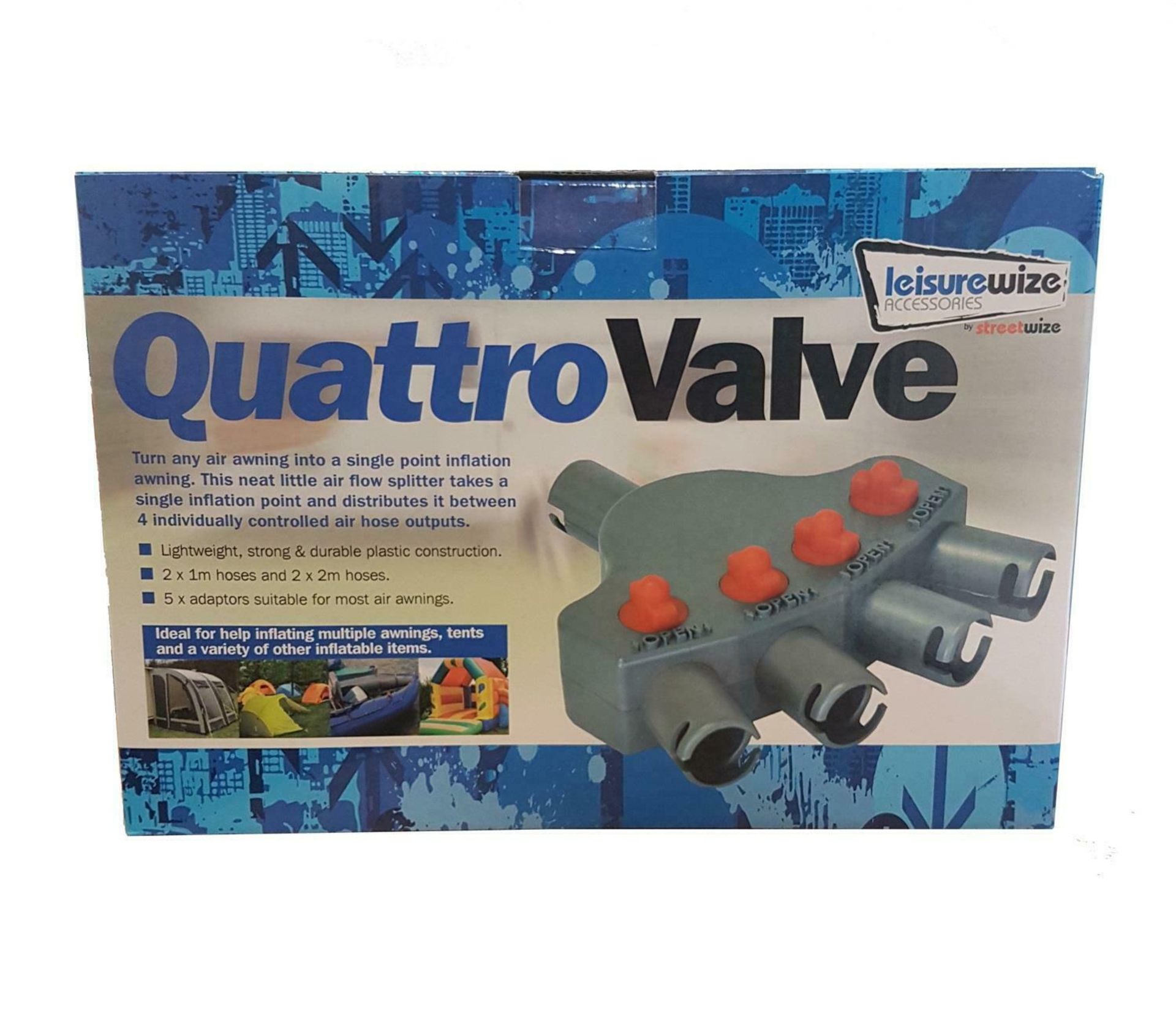 50PCS Brand new LeisureWize Quattro Valve multipump system - inflates multiple items at once - ideal