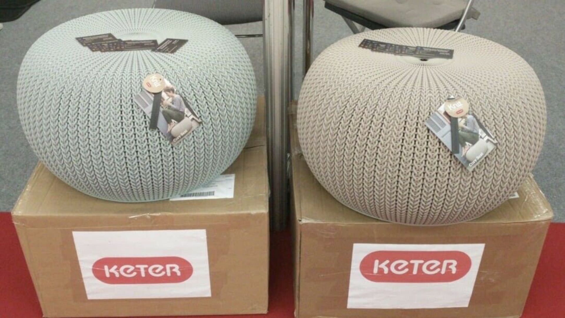 10pcs Brand new Keter Cozi Knit Seat in Beige & Pastel Blue - even mix given 5pcs each colour or