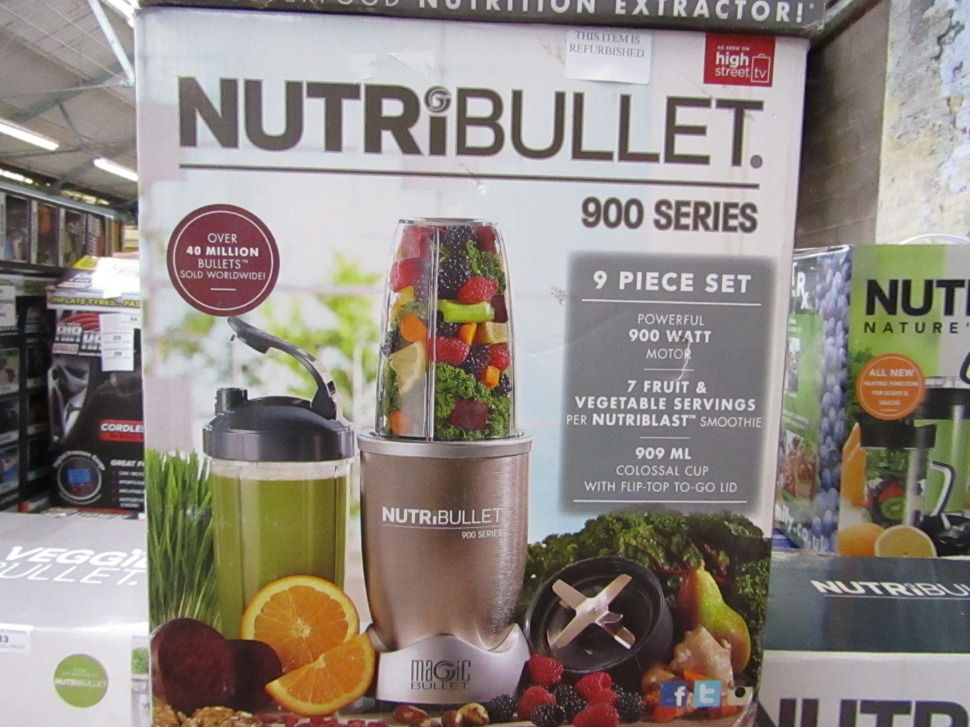 | 1x | NUTRIBULLET 900 SERIES | REFURBISHED AND BOXED | NO ONLINE RE-SALE | SKU C5060191467353 | RRP