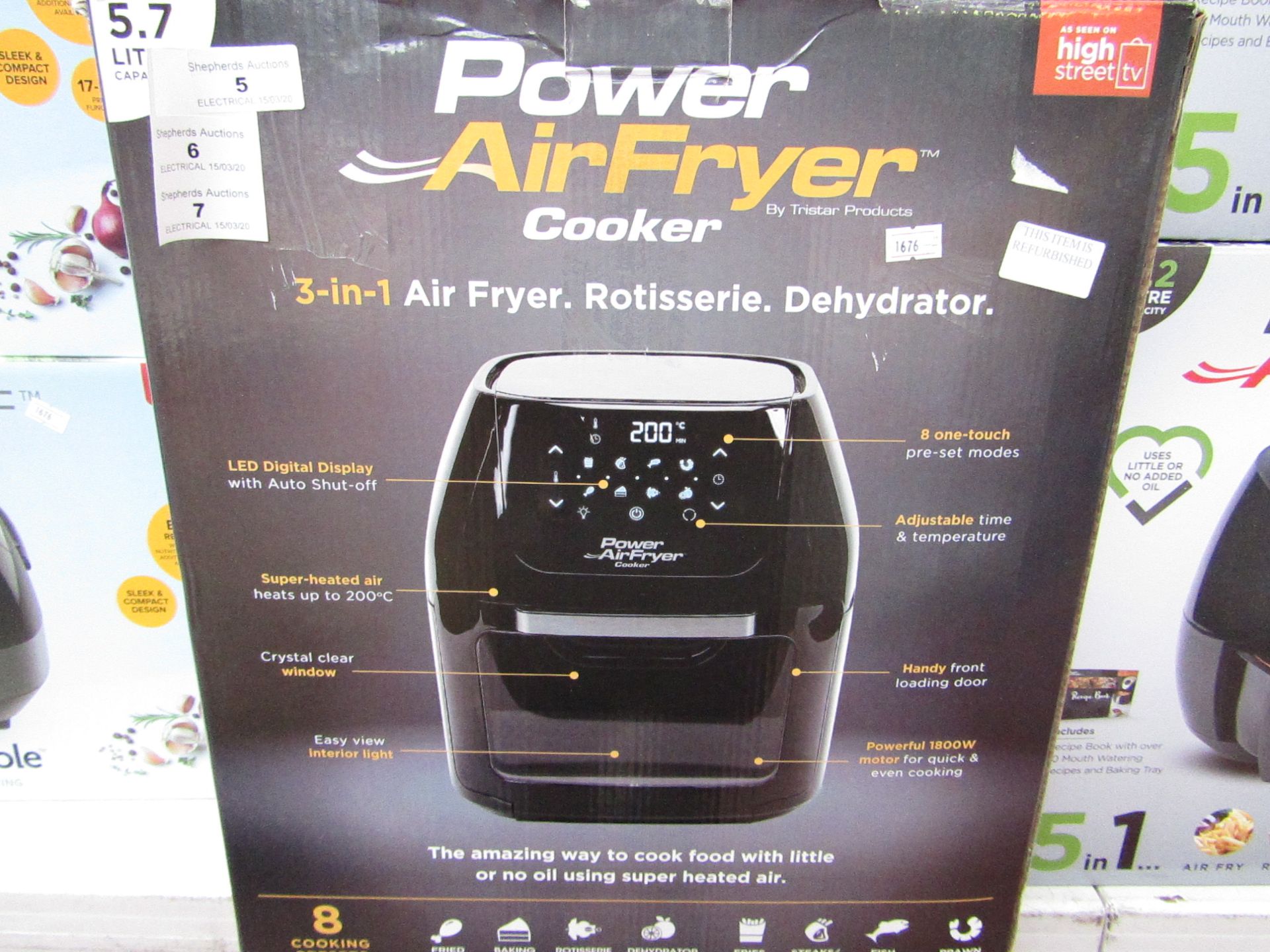 | POWER AIR FRYER COOKER 5.7L | REFURBISHED AND BOXED | NO ONLINE RE-SALE | SKU C5060541510937 |