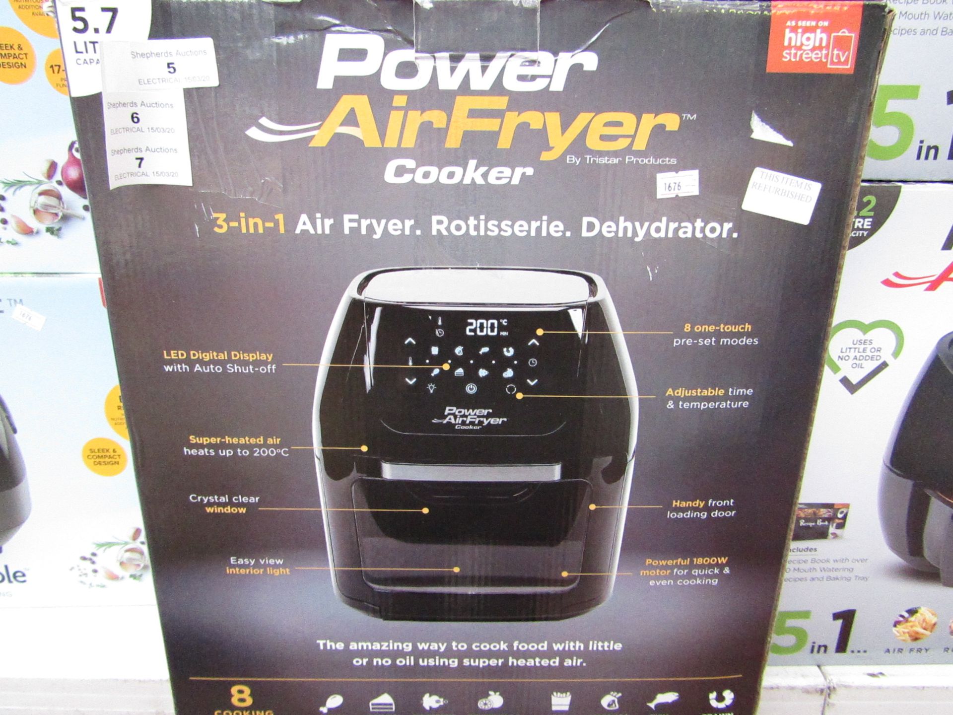 | POWER AIR FRYER COOKER 5.7L | REFURBISHED AND BOXED | NO ONLINE RE-SALE | SKU C5060541510937 |