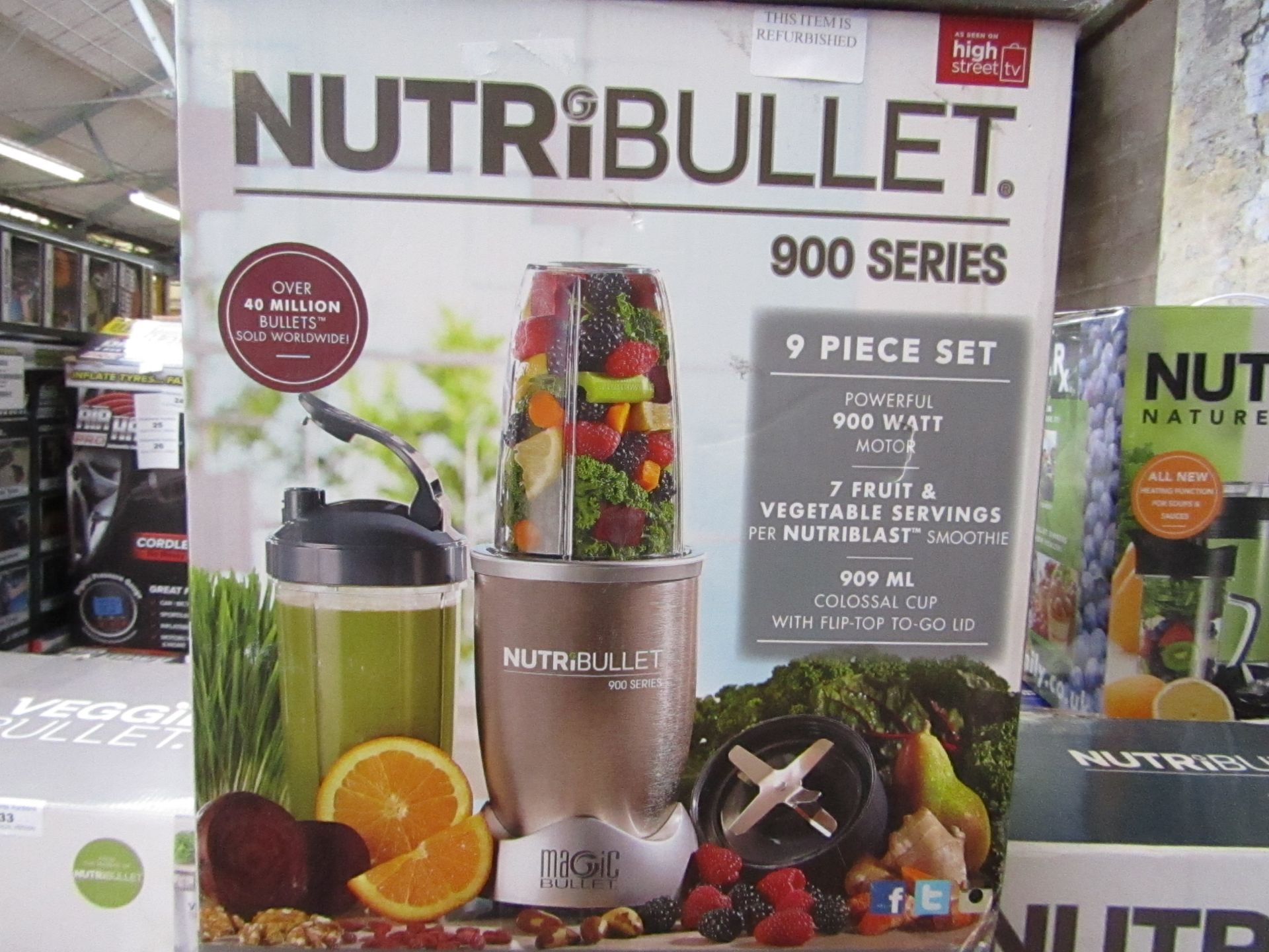 | 1x | NUTRIBULLET 900 SERIES | REFURBISHED AND BOXED | NO ONLINE RE-SALE | SKU C5060191467353 | RRP