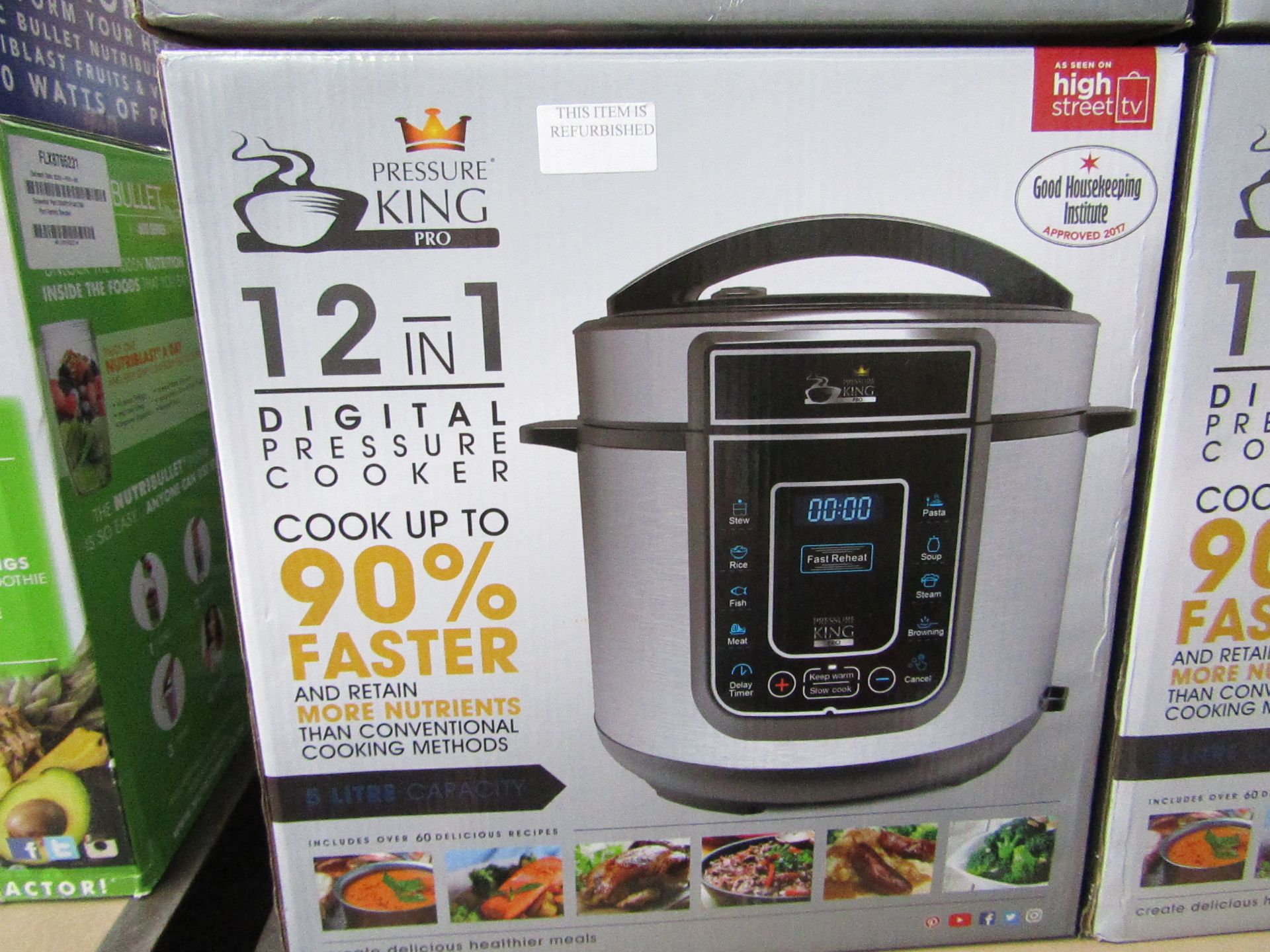 | 1X | PRESSURE KING PRO 12 IN 1 DIGITAL PRESSURE AND MULTI COOKER SILVER | REFURBISHED AND