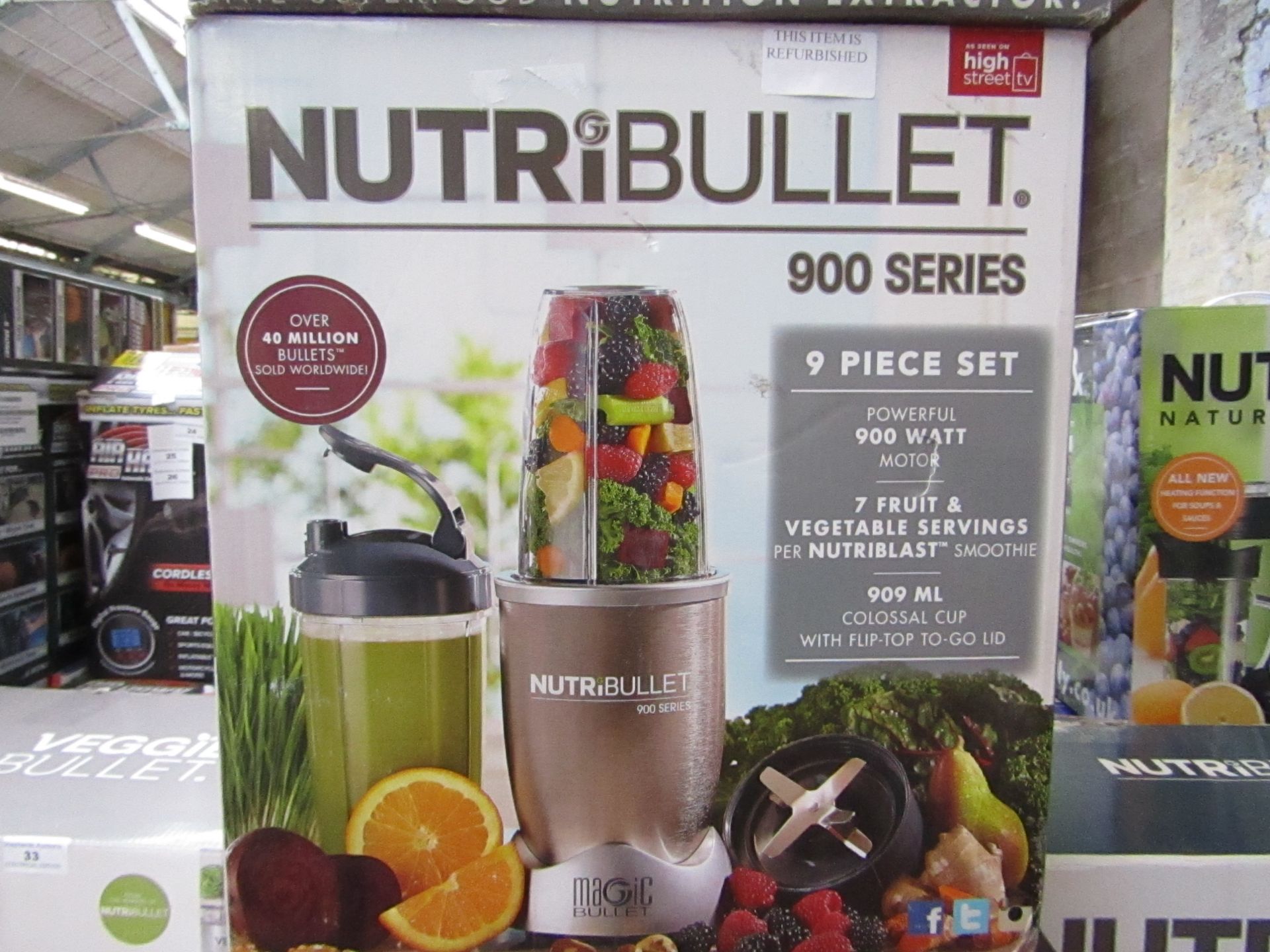 | 1x | NUTRIBULLET 900 SERIES | REFURBISHED AND BOXED | NO ONLINE RE-SALE | SKU C5060191467353 | RRP