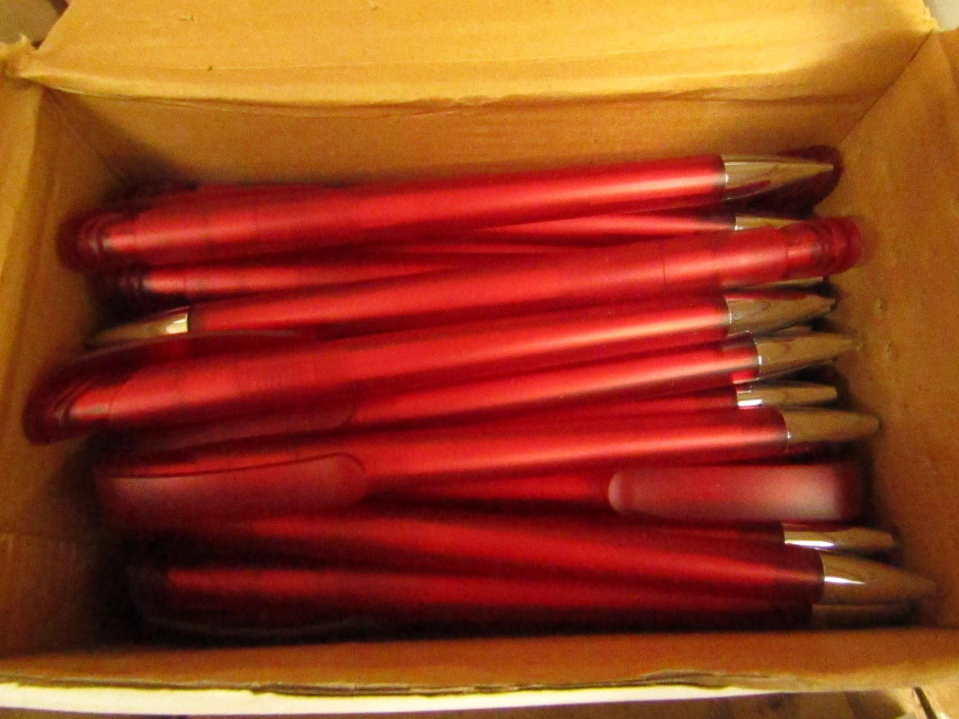 Box of 50 Black Ink Pens. See Image For Design