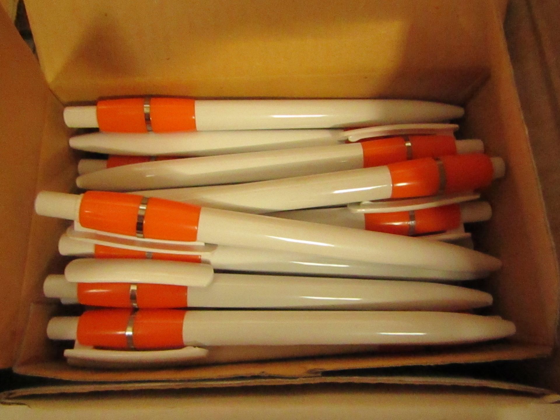 Box of 50 Black Ink Pens. See Image For Design