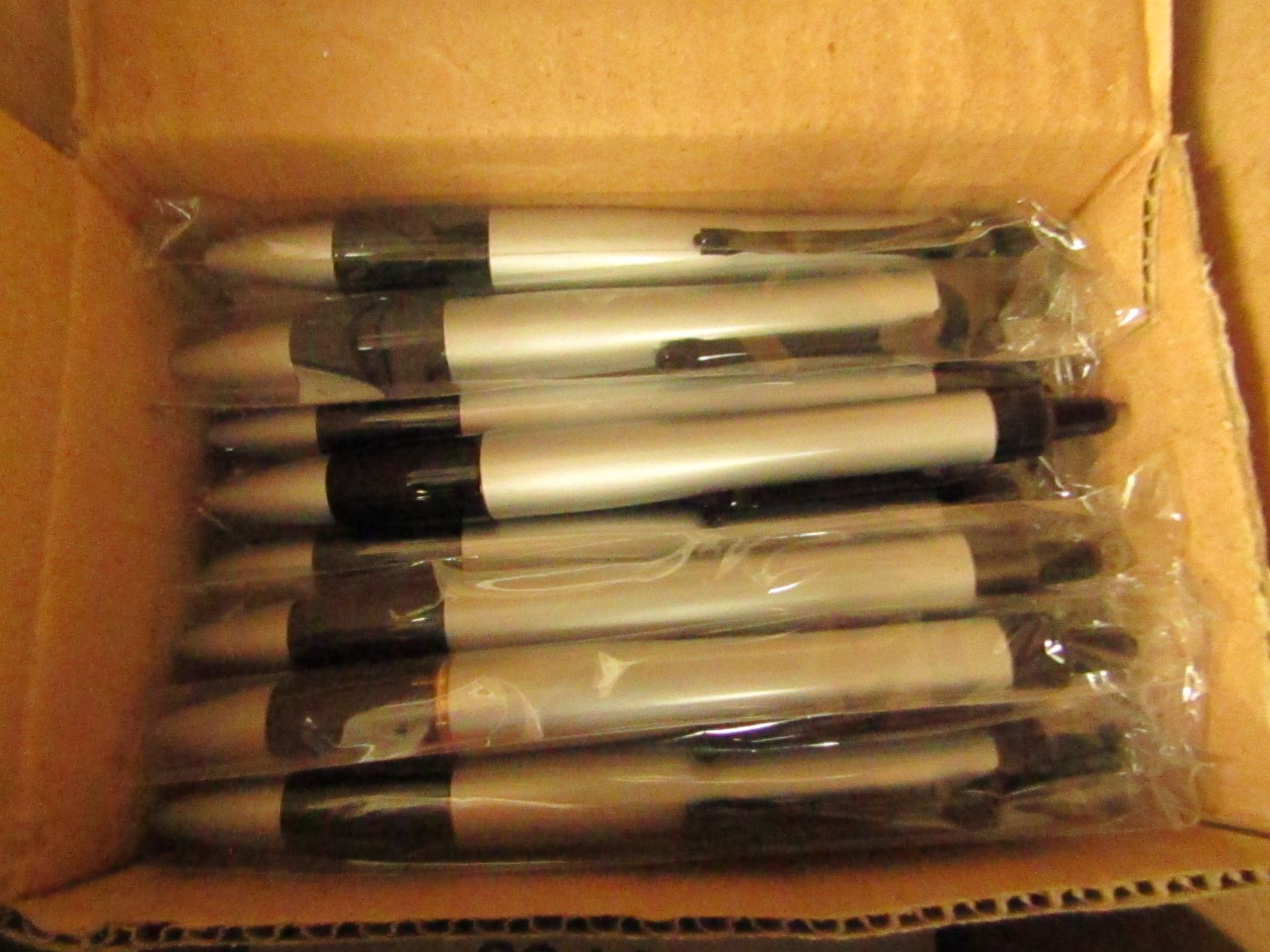 Box of 50 Black Ink Pens. See Image For Design