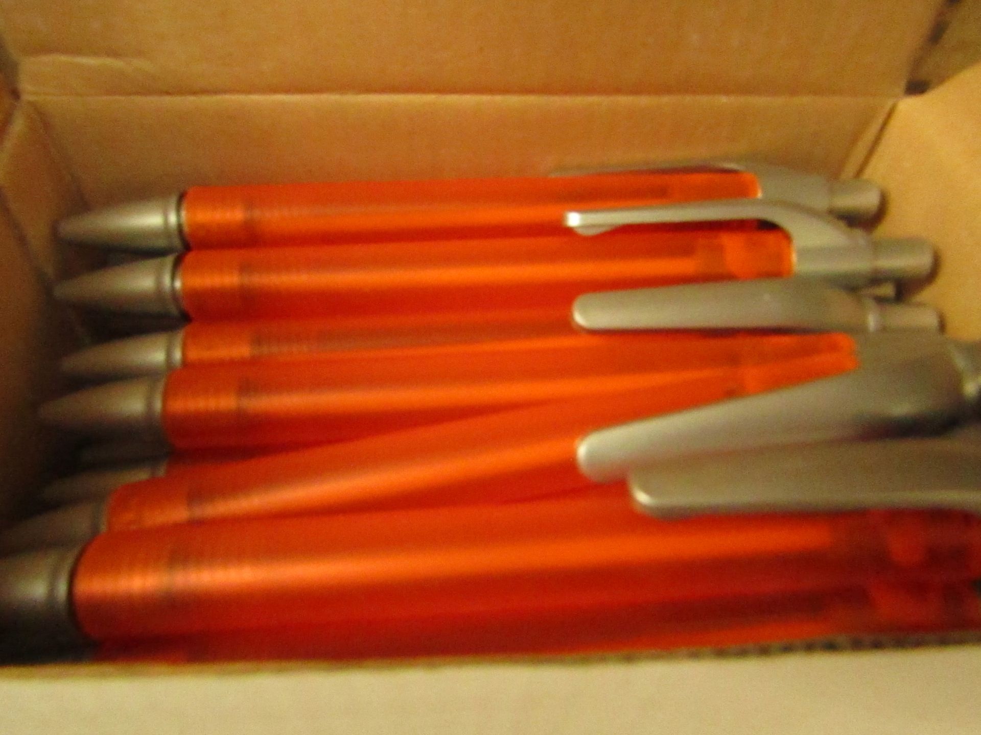 Box of 50 Black Ink Pens. See Image For Design