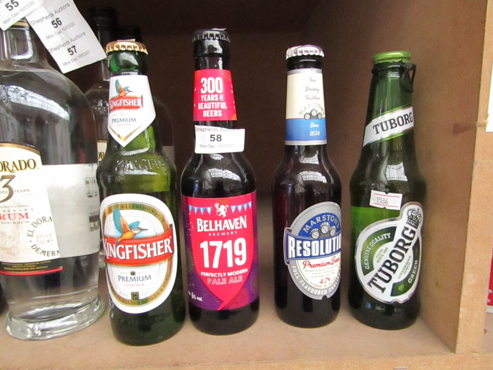 4 x various Bottles of Beers being, Kingfisher, Resolution, Tuborg & Belhaven 1719 new