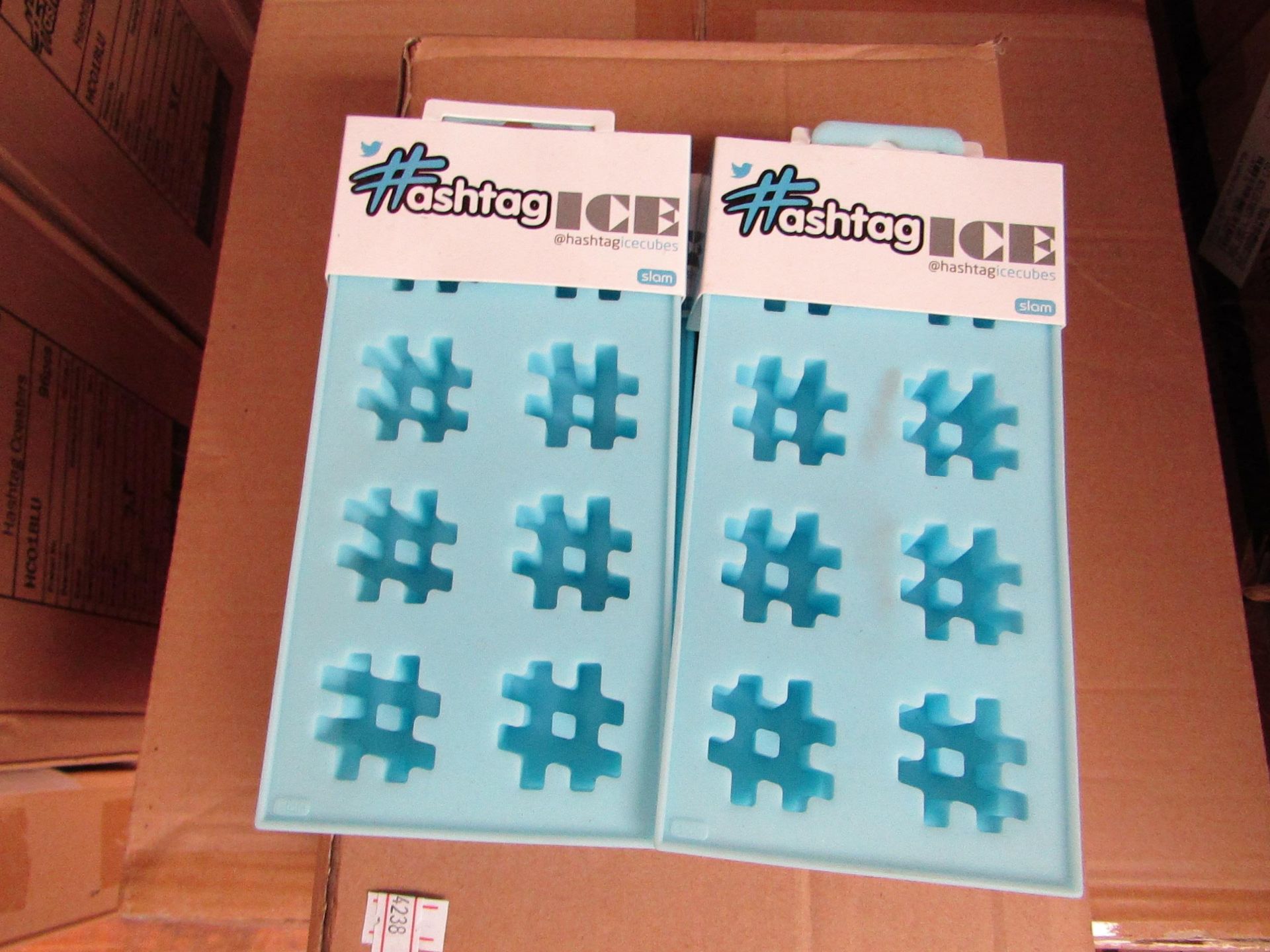 12 x Hashtag Novelty Ice Cubes Trays, new and packaged